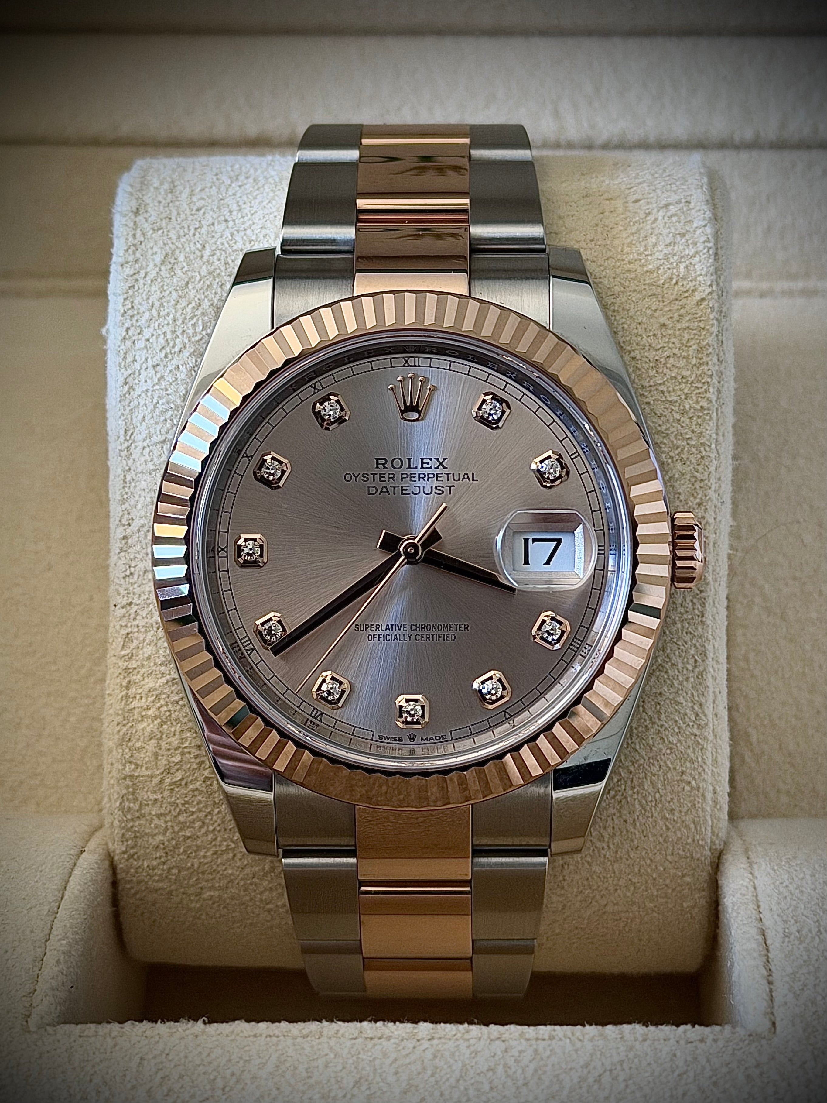 2024 ROLEX DATEJUST 41, SUNDUST DIAMOND DIAL, 126331, FULL SET, INC GST