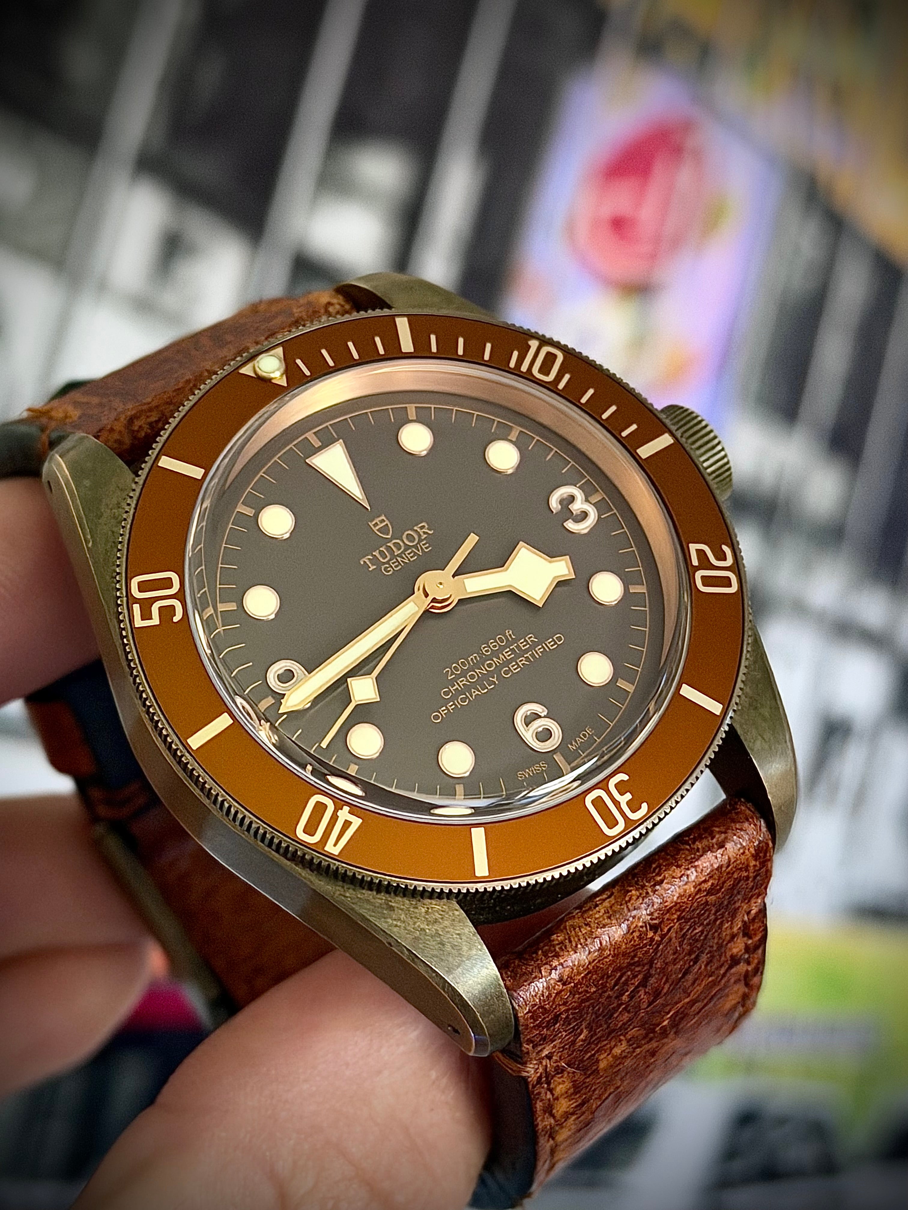 CIRCA 2017 TUDOR BLACK BAY BRONZE, WATCH AND BOX ONLY, INC GST