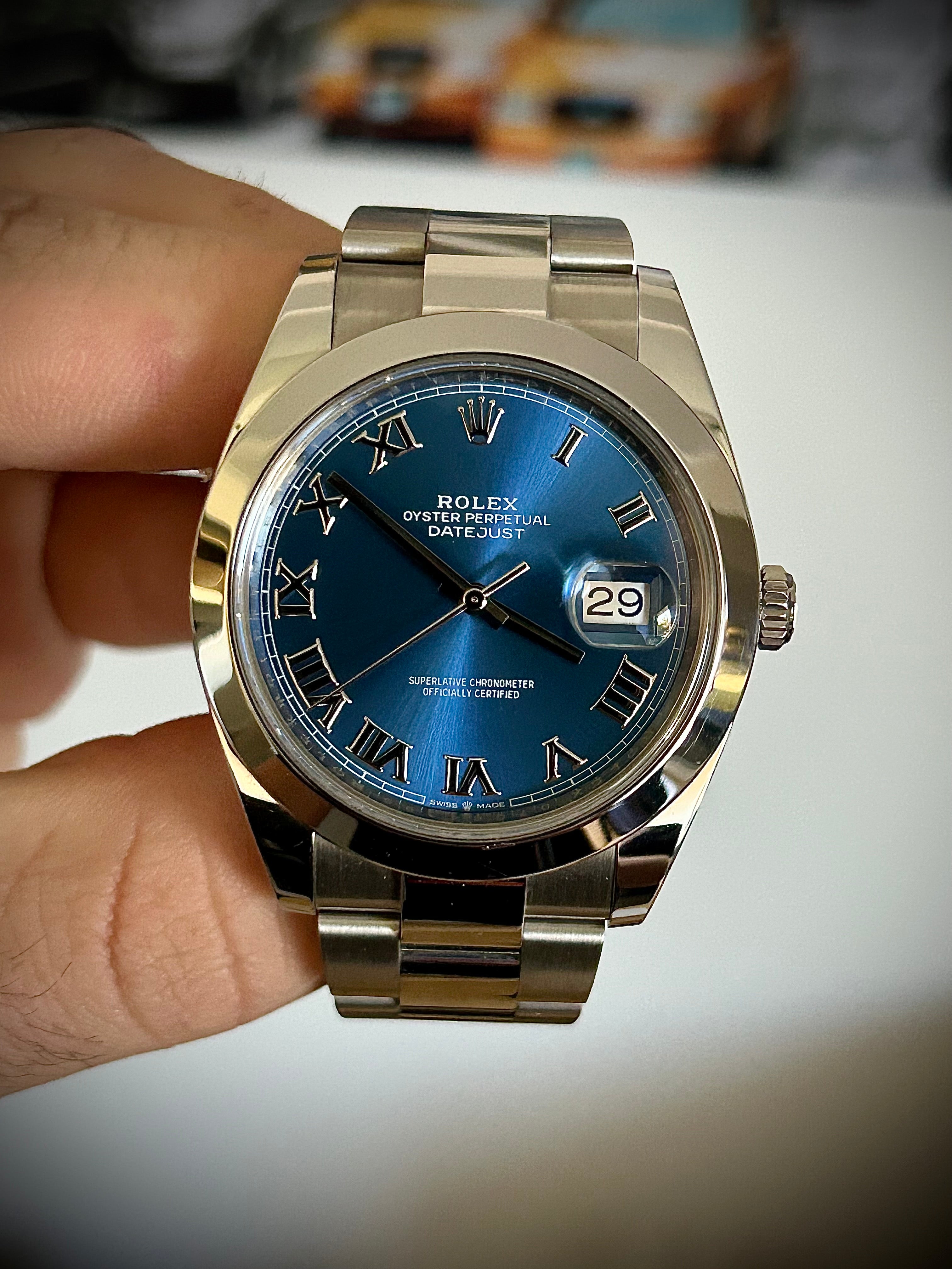 2021 ROLEX DATEJUST 41, 126300, AZZURO, FULL SET, INC GST