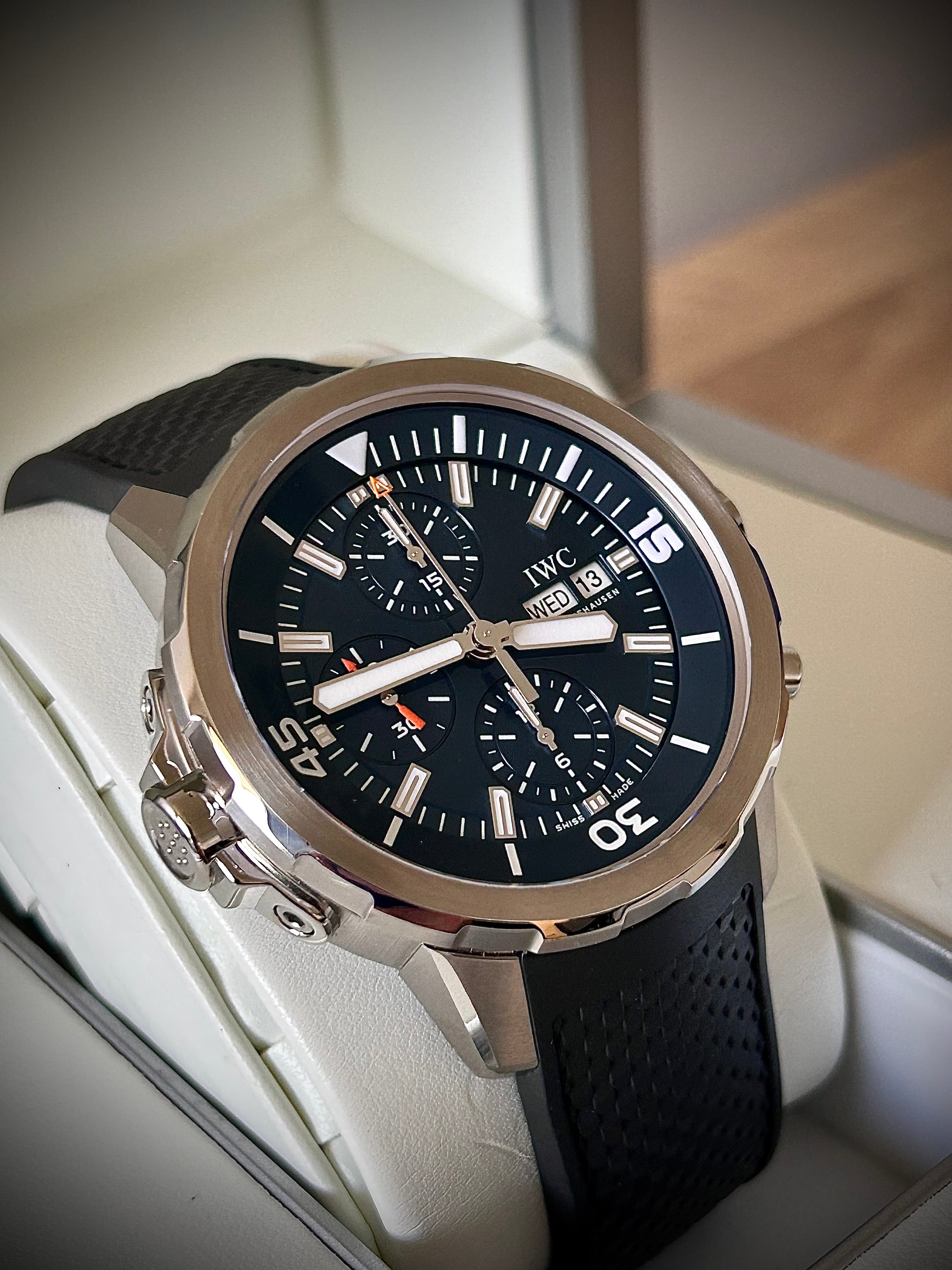 2014 IWC AQUATIMER CHRONOGRAPH, “EXPEDITION JACQUES-YVES COUSTEAU”, FULLY SERVICED, IW376805, BOX AND PAPERS, INC GST