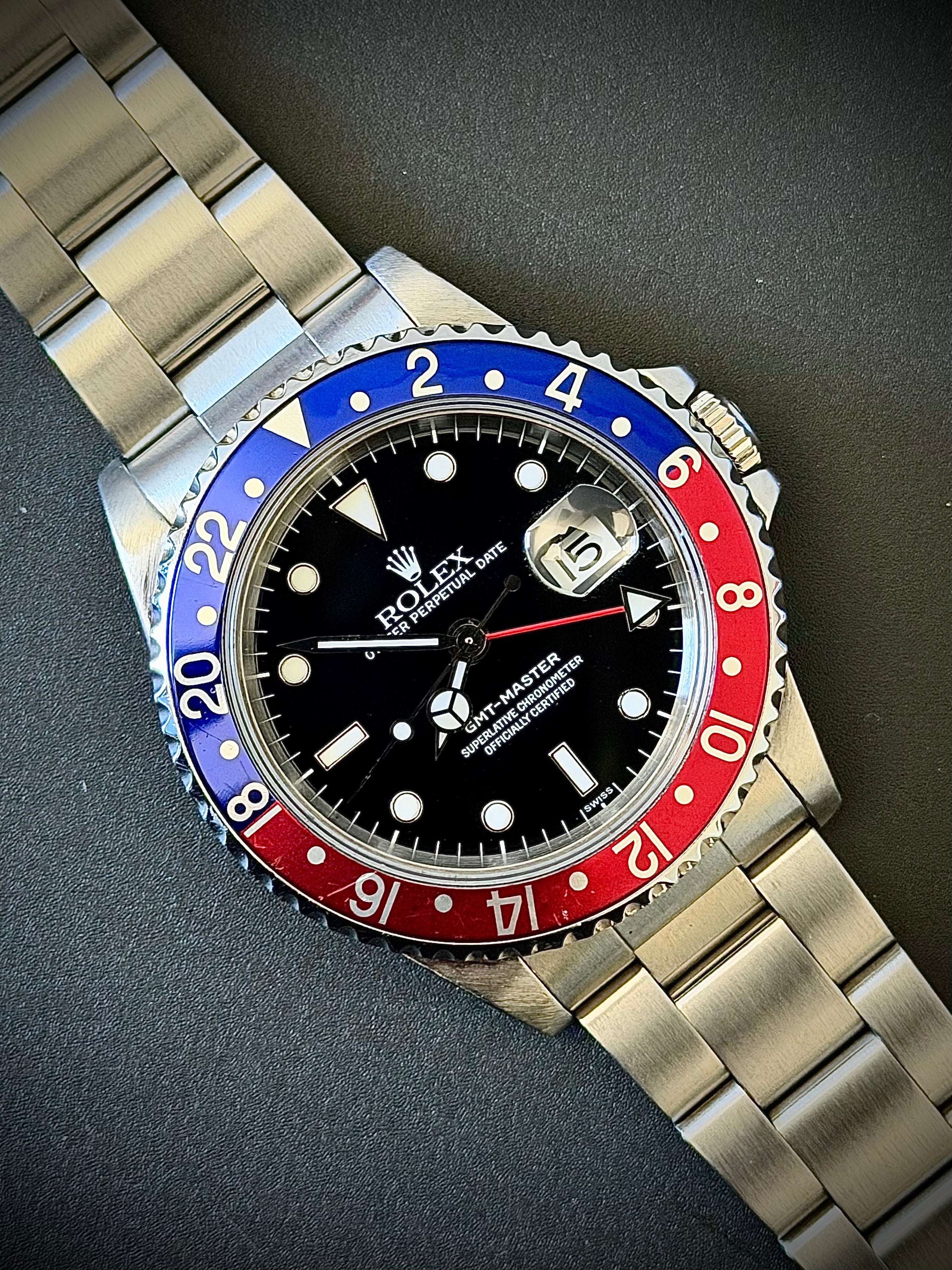 1999 ROLEX GMT MASTER II, PEPSI, SWISS ONLY, 16700, WATCH ONLY, INC GST