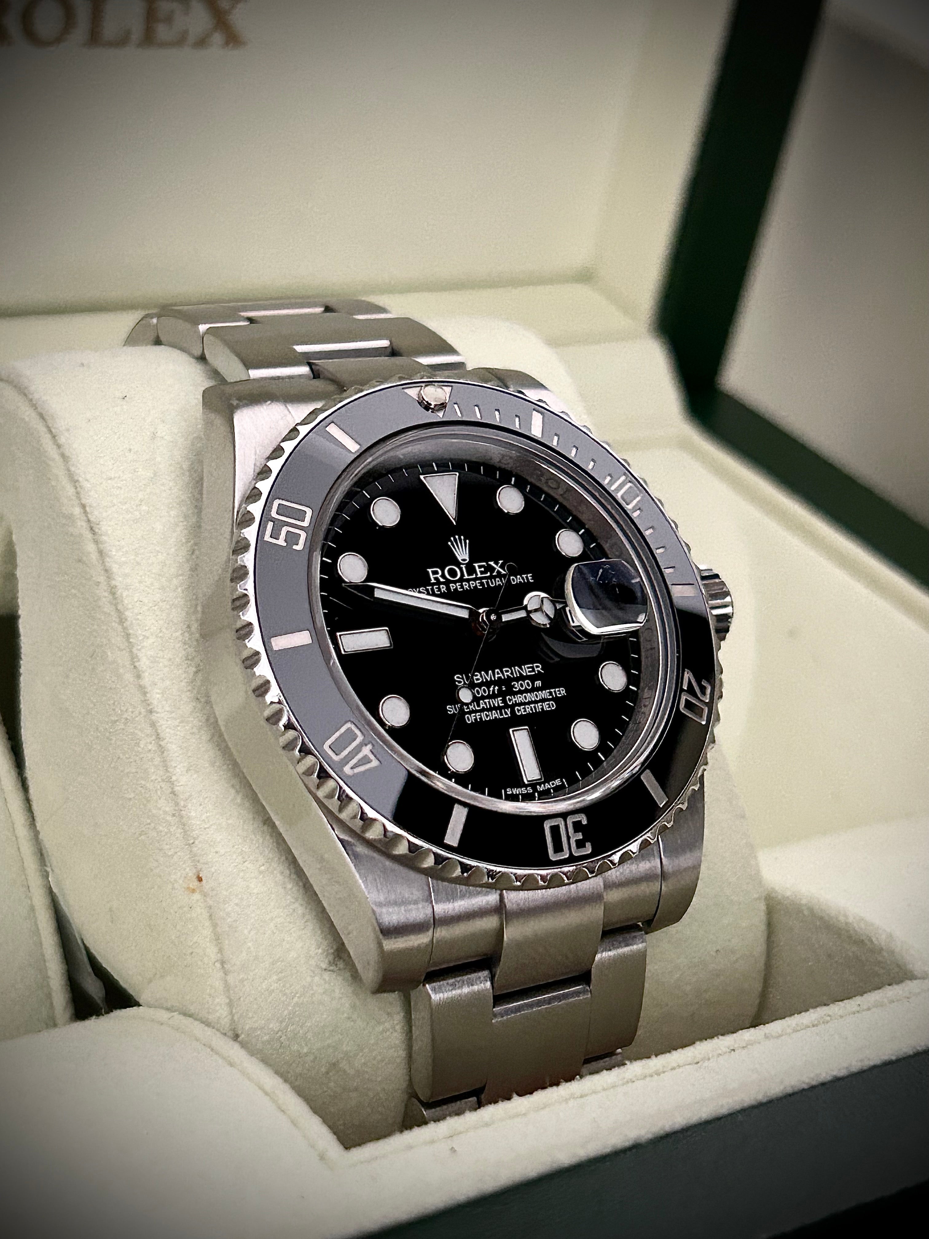 2012 ROLEX SUBMARINER DATE 116610LN, 2018 RSC SERVICE, FULL SET, INC GST
