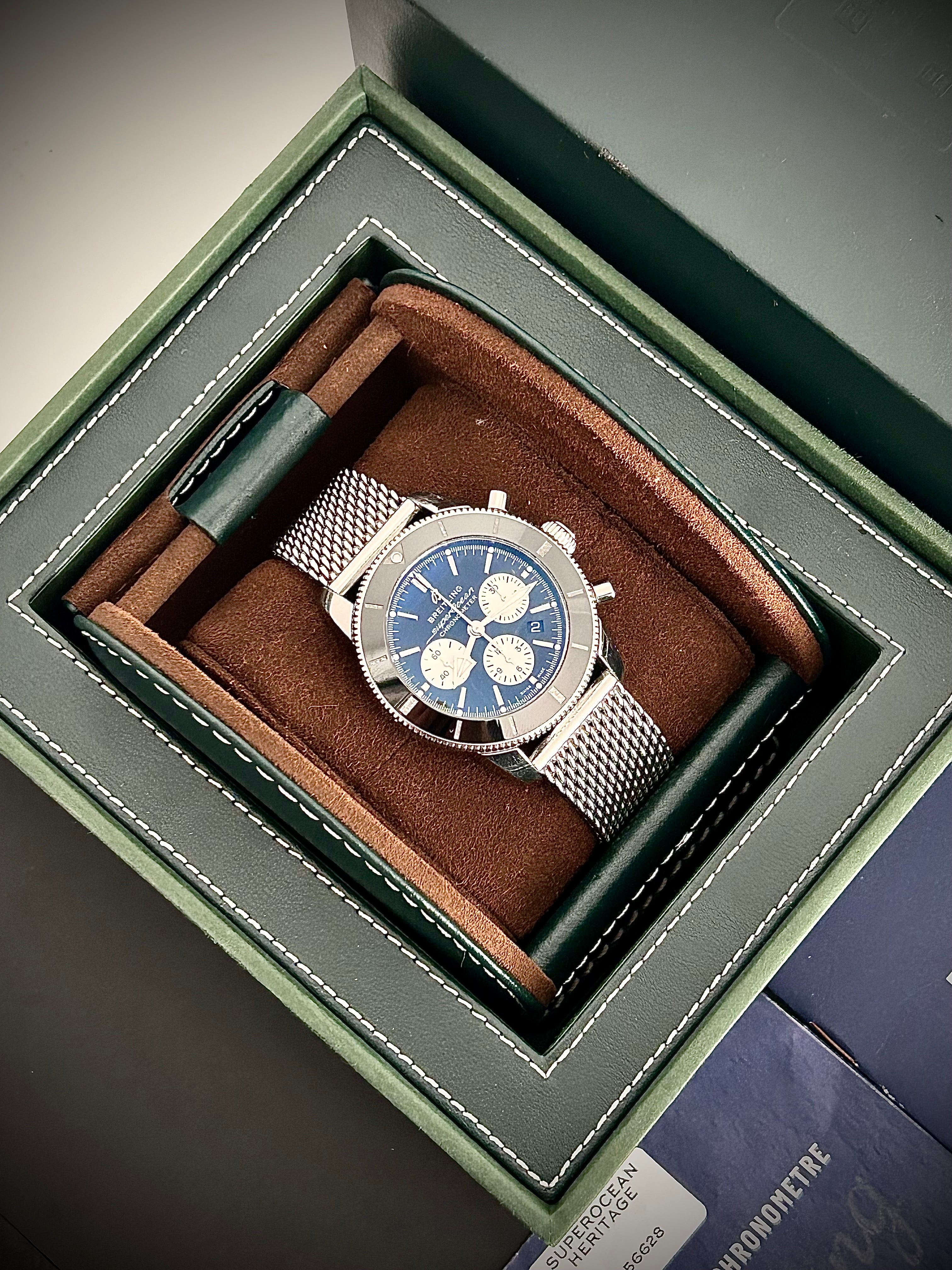 2018 BREITLING SUPER OCEAN HERTITAGE B01, BOX AND PAPERS, INC GST