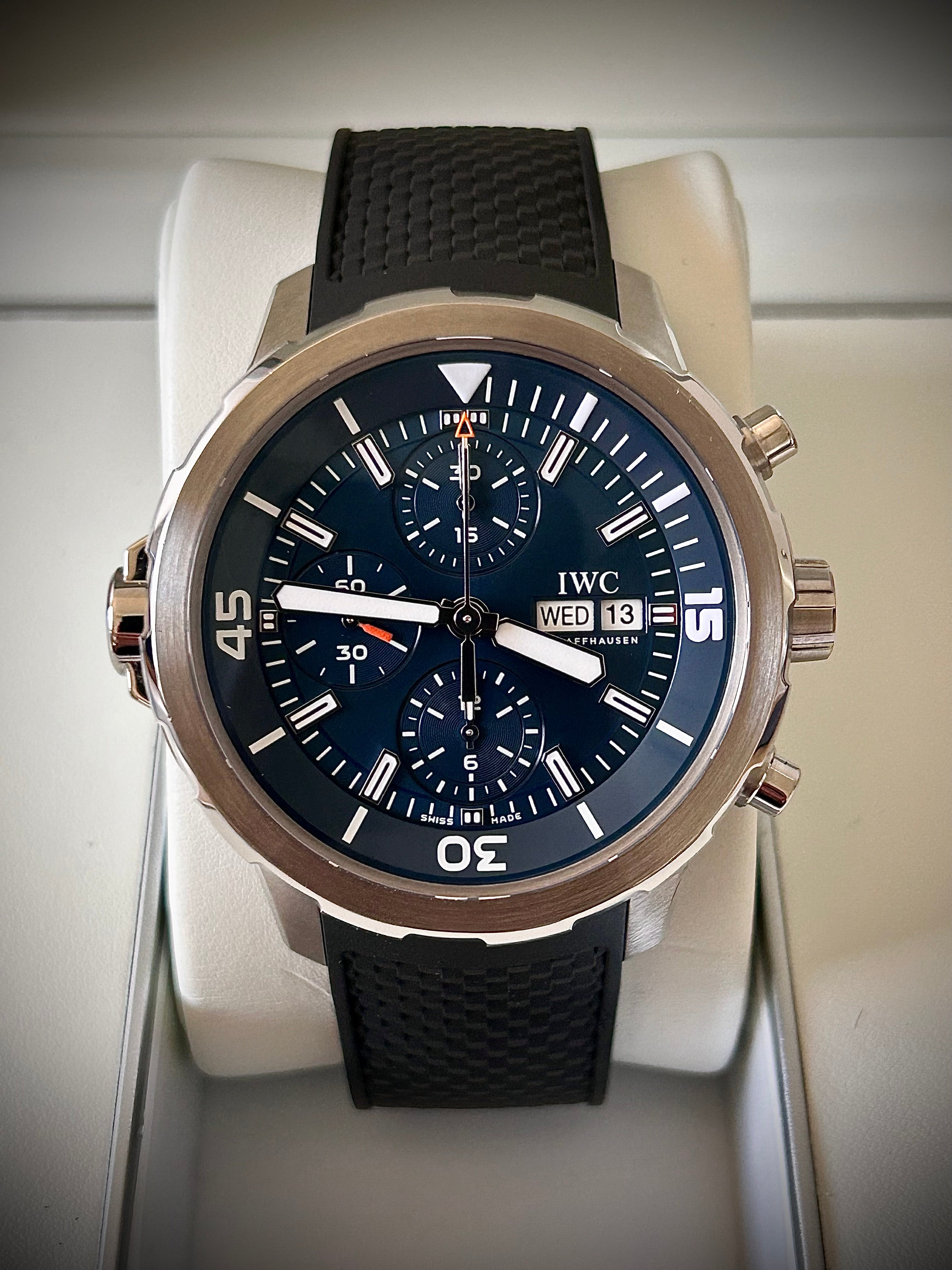 2014 IWC AQUATIMER CHRONOGRAPH, “EXPEDITION JACQUES-YVES COUSTEAU”, FULLY SERVICED, IW376805, BOX AND PAPERS, INC GST