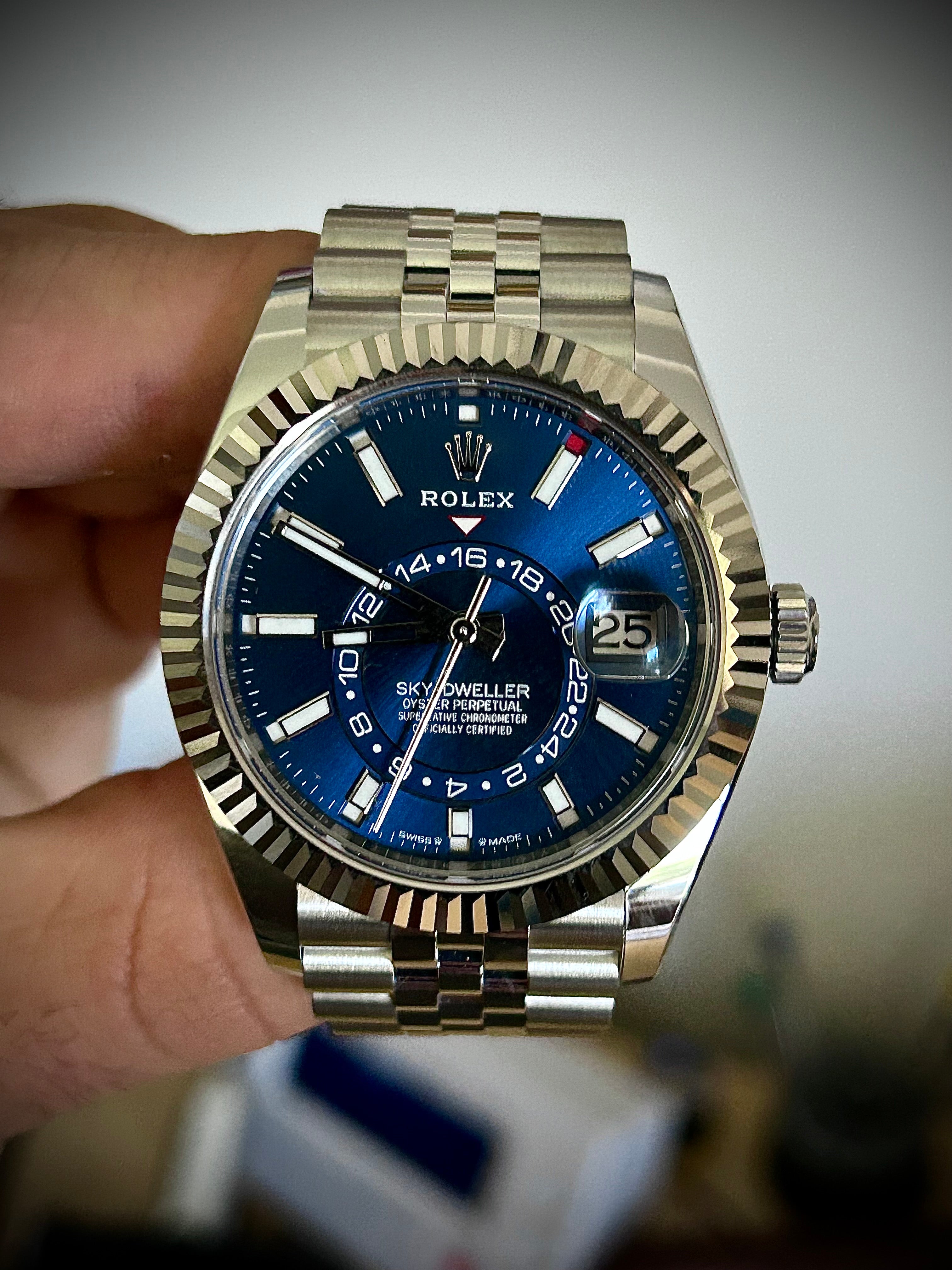 2025 ROLEX SKY DWELLER, BLUE DIAL, JUBILEE, 336934, FULL SET, INC GST