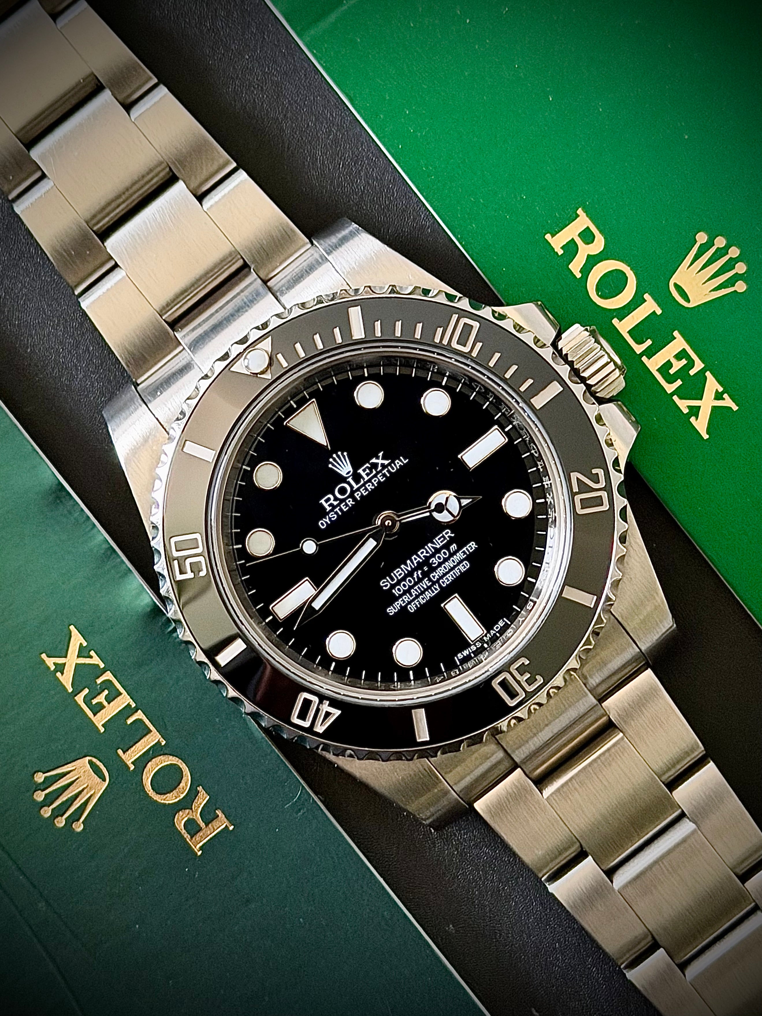 2015 ROLEX SUBMARINER NO-DATE, 114060, BOX AND PAPERS, INC GST