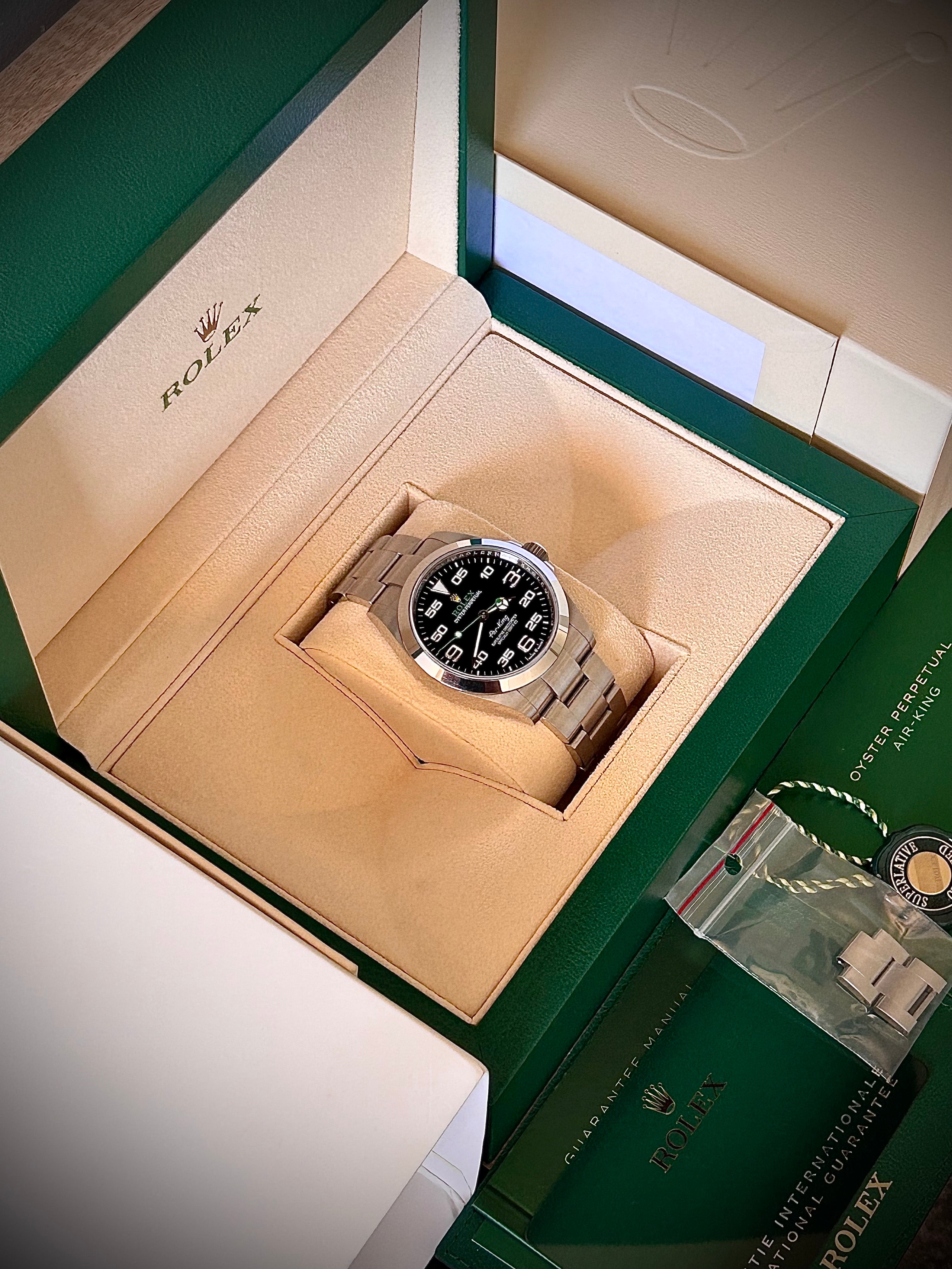 2022 ROLEX AIR KING, 126900, FULL SET, INC GST