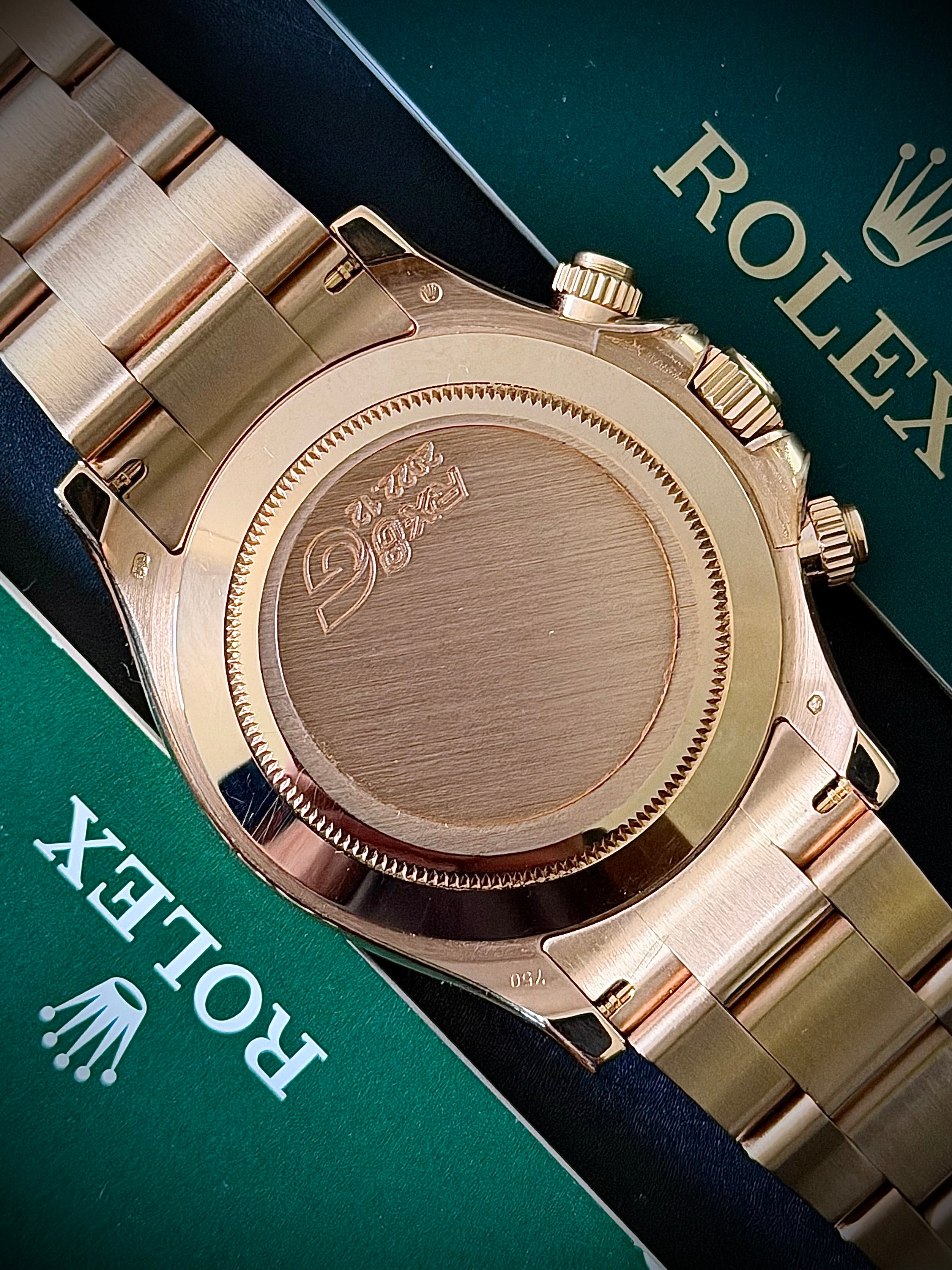 2011 ROLEX DAYTONA, FULL ROSE GOLD, 116505, FULL SET, INC GST