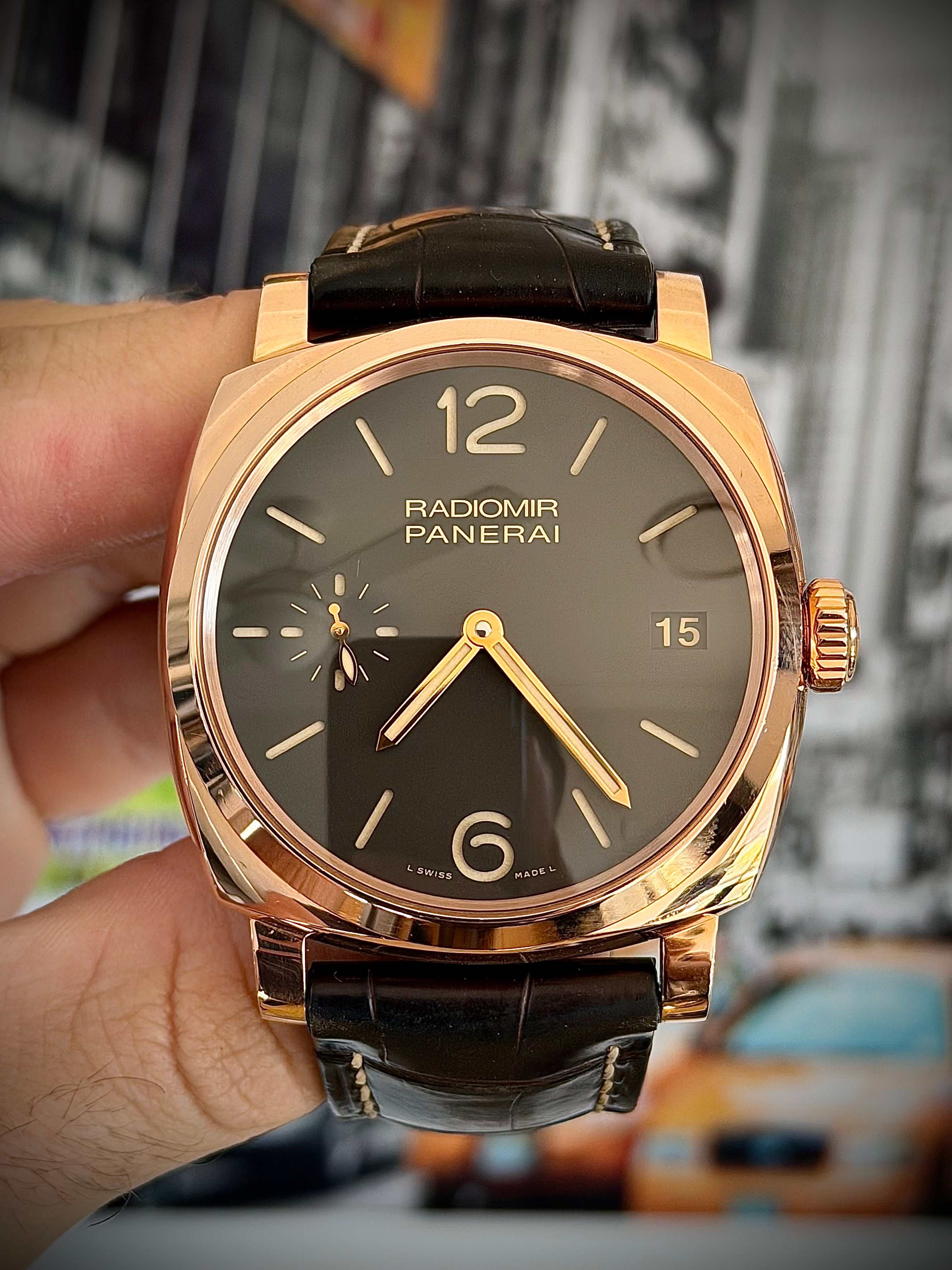 2014 PANERAI RADIOMIR 1940 3 DAYS ROSE GOLD, PAM00515, FULL SET, INC GST