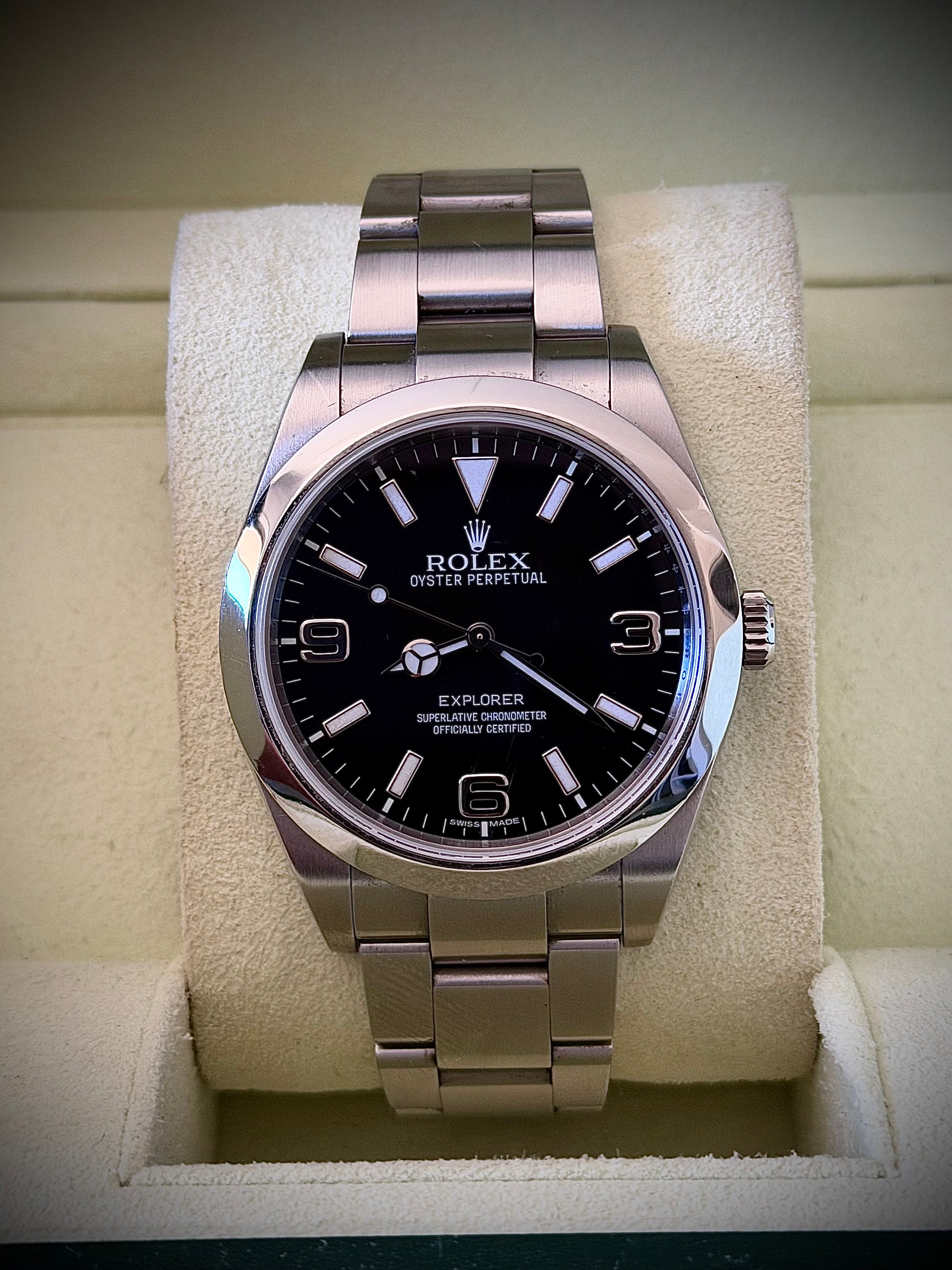 2012 ROLEX EXPLORER 39, 214270, FULL SET, INC GST