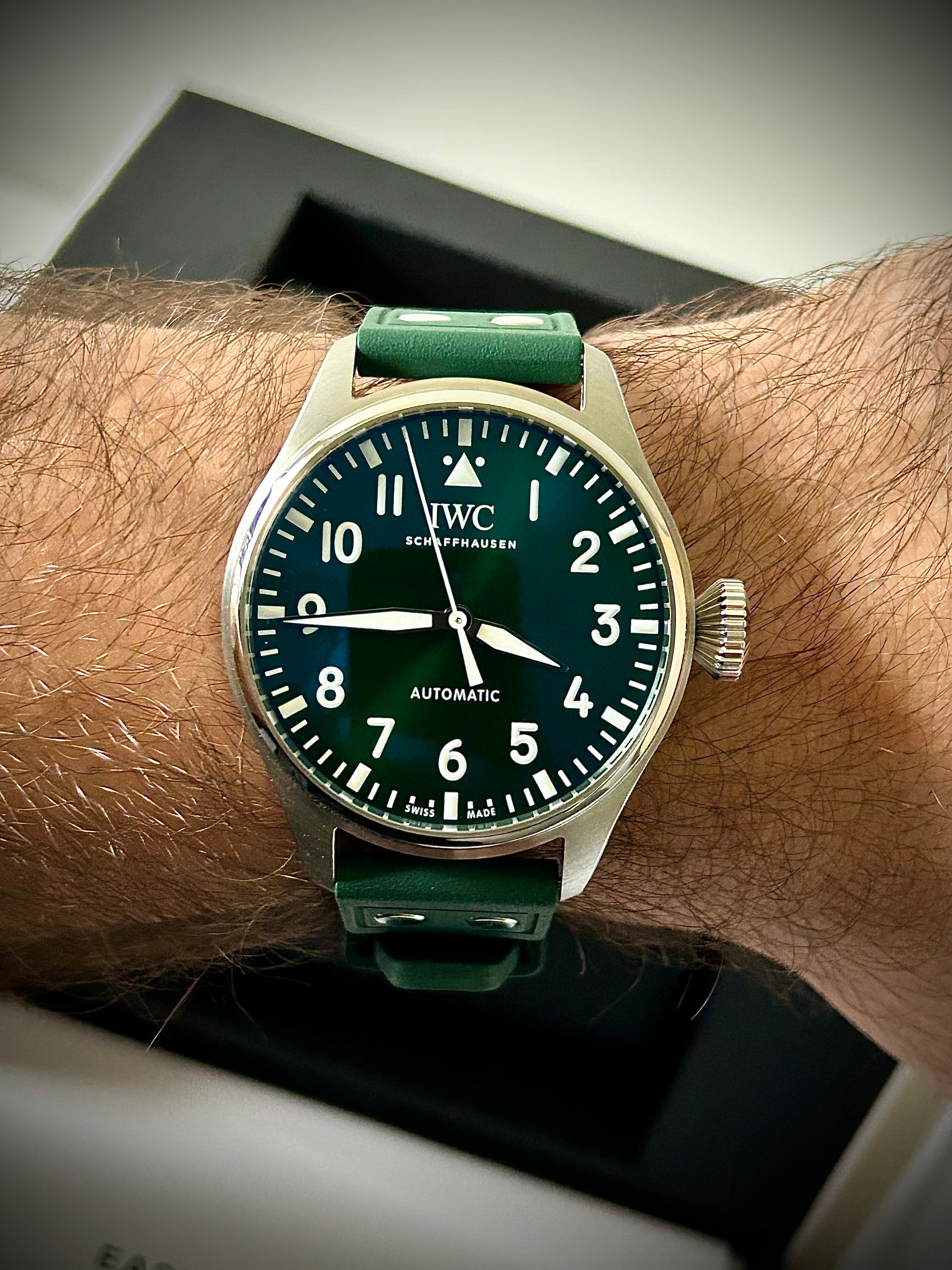 2022 IWC BIG PILOTS WATCH 43, GREEN DIAL, IW329306, FULL SET, INC GST