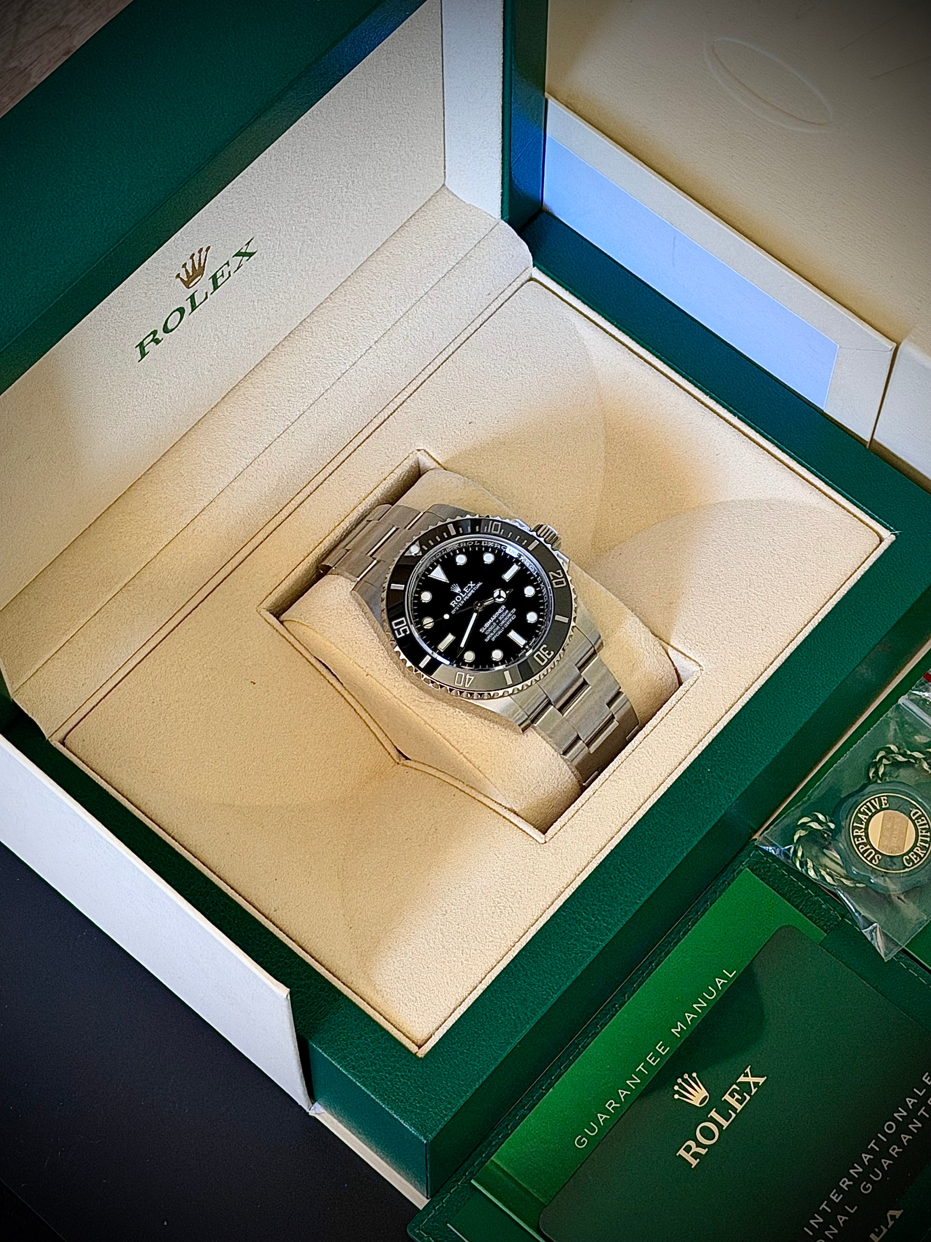 2024 ROLEX SUBMARINER, 124060, NO DATE, FULL SET, NEAR MINT, INC GST