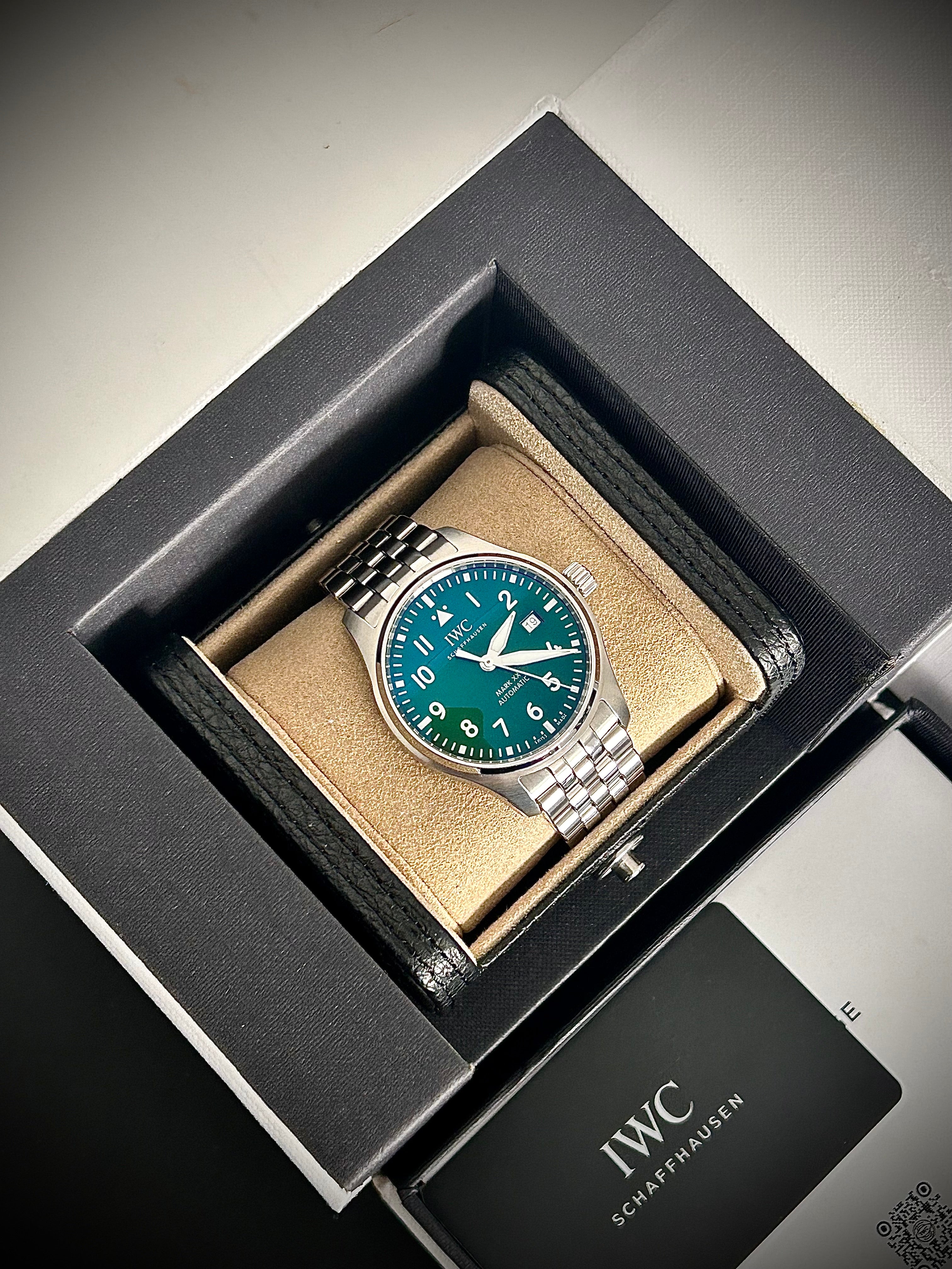 2023 IWC PILOTS WATCH MARK XX, GREEN DIAL, IW328206, FULL SET, INC GST