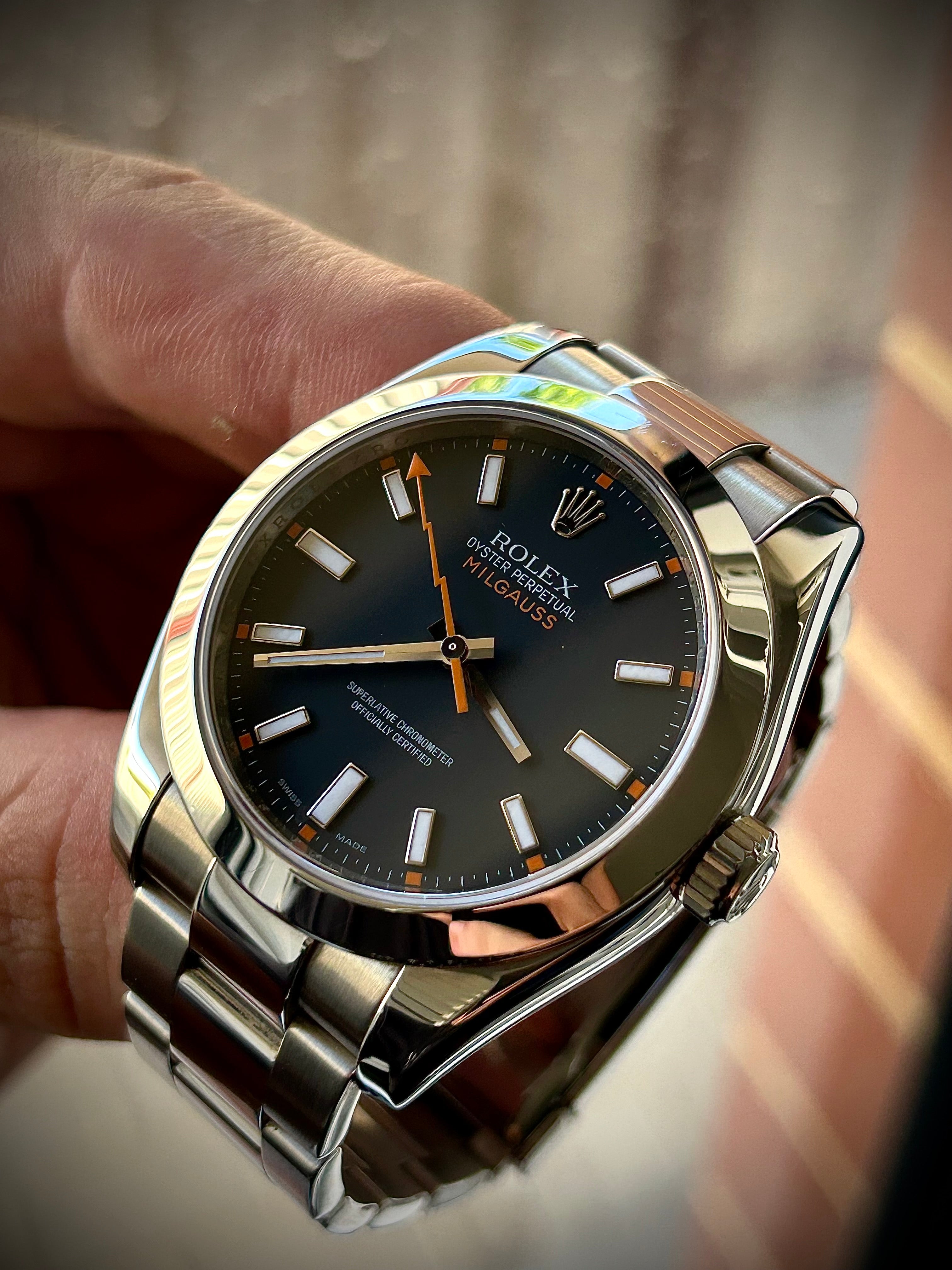 2008 ROLEX MILGAUSS, 116400, FULL SET, INC GST