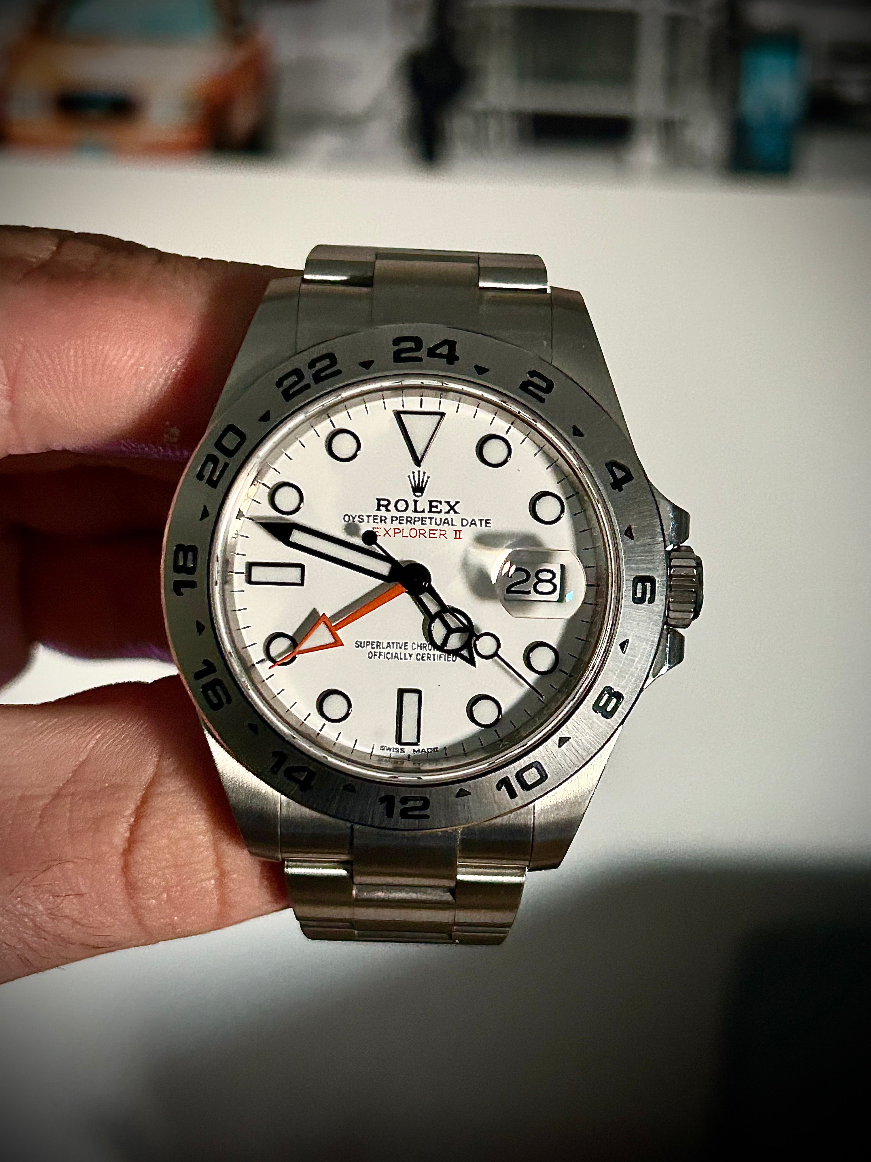 2017 ROLEX EXPLORER II, POLAR, 216570, FULL SET, INC GST