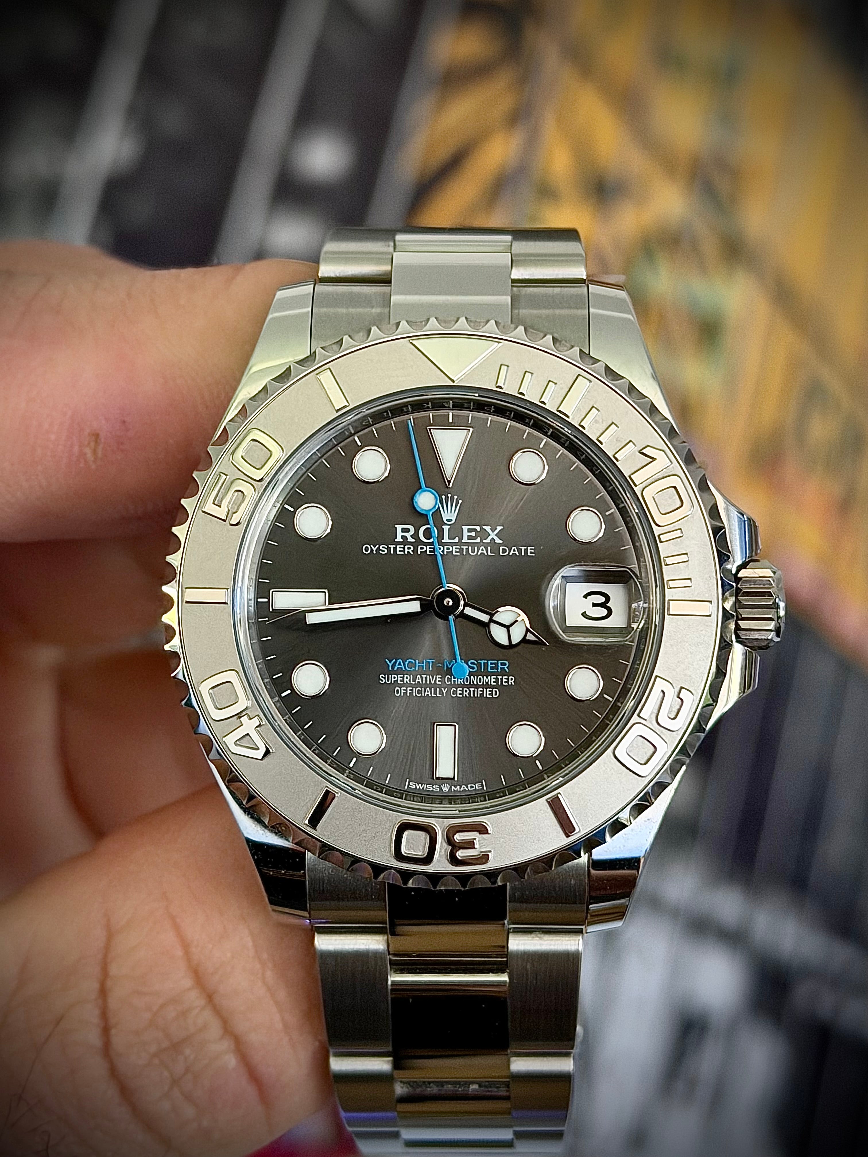 2024 ROLEX YACHT-MASTER 37, 268622, RHODIUM DIAL, FULL SET, INC GST