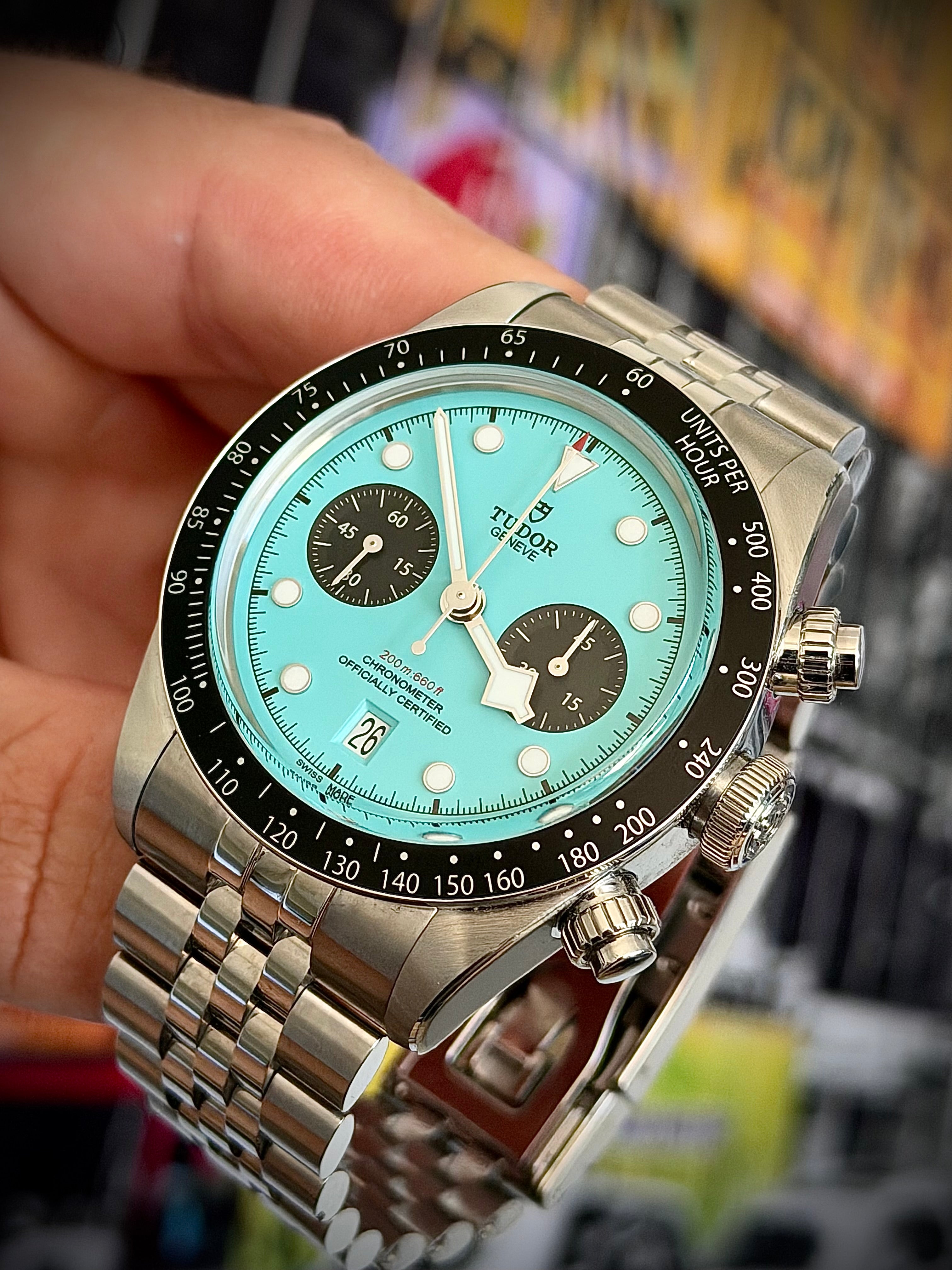 2025 TUDOR BLACK BAY CHRONOGRAPH “FLAMINGO BLUE”, FULL SET, INC GST