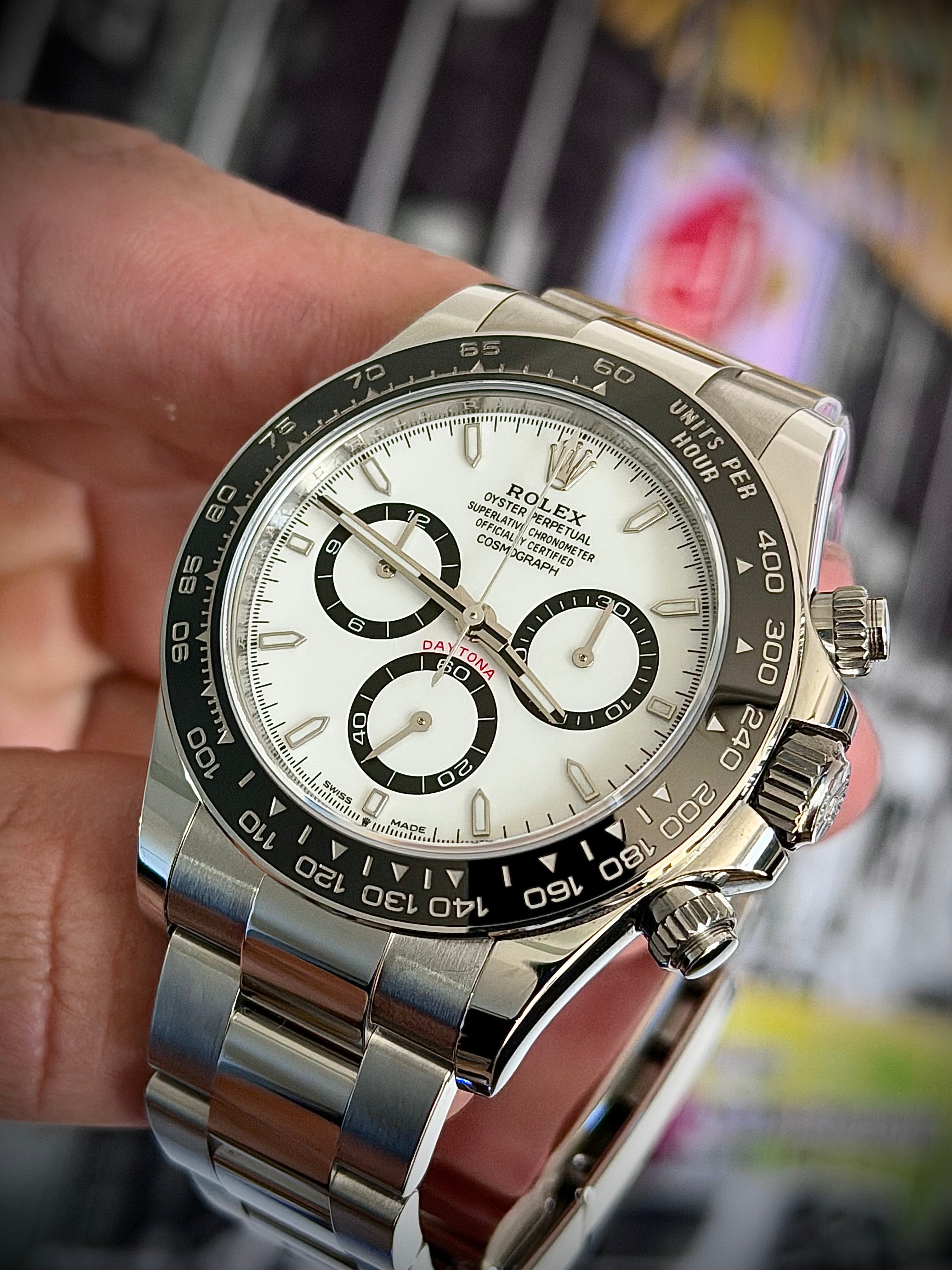 2024 ROLEX COSMOGRAPH DAYTONA, “PANDA” 126500LN, FULL SET, INC GST