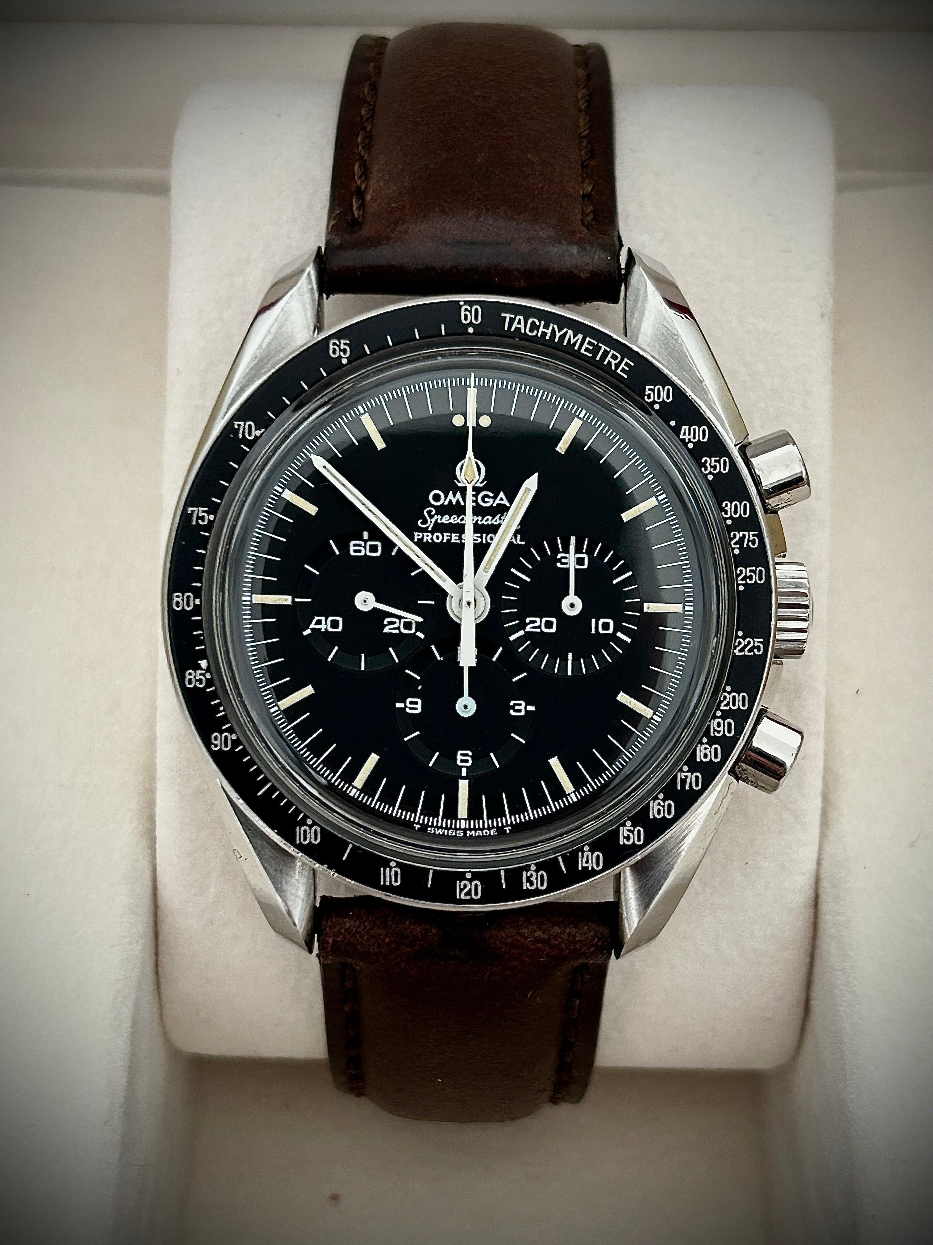 OMEGA SPEEDMASTER MOONWATCH, SERVICED, WATCH AND BOX, 145.022-74, INC GST