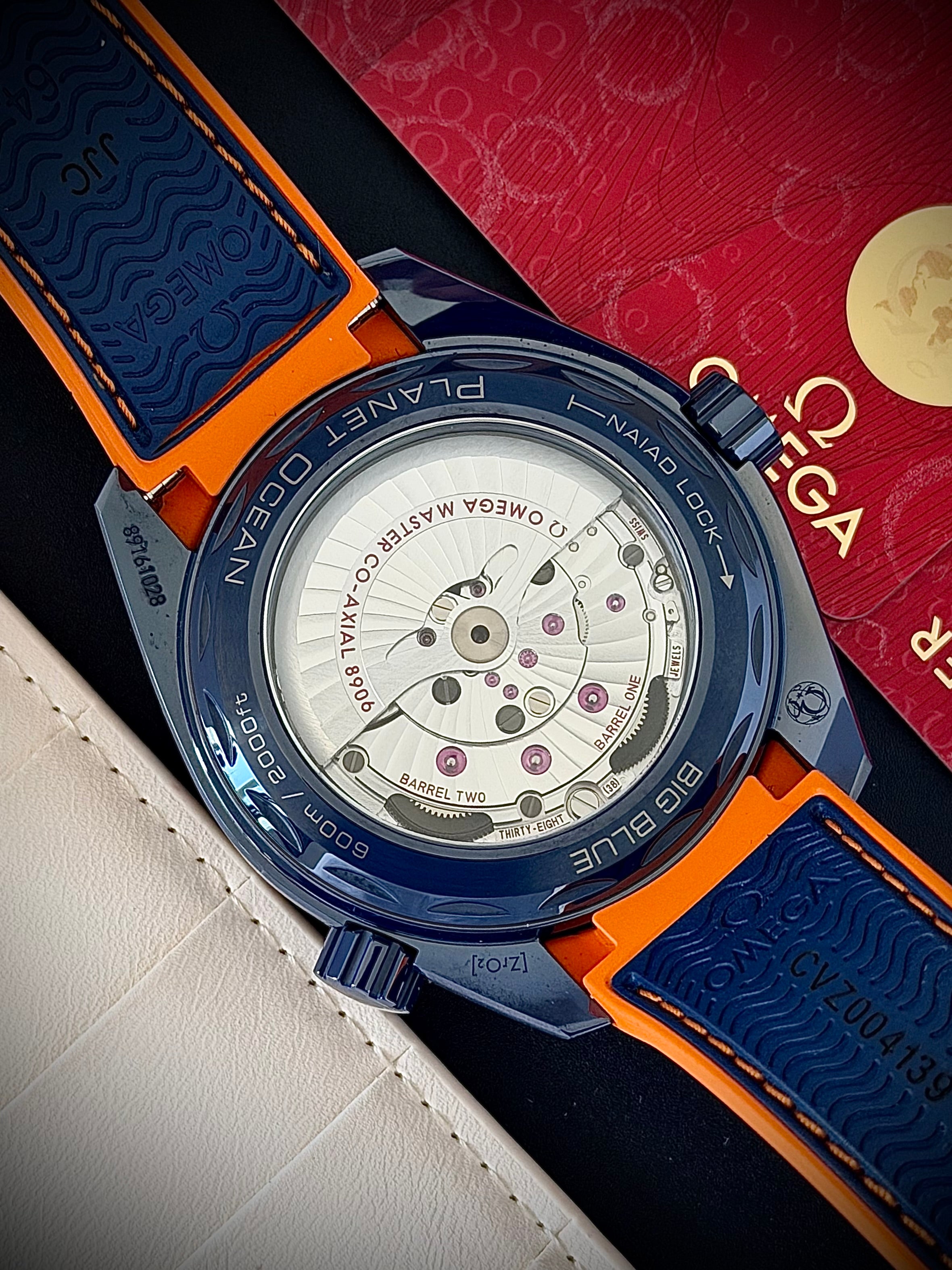 2021 OMEGA SEAMASTER PLANET OCEAN “BIG BLUE” GMT, 215.92.46.22.03.001, FULL SET, INC GST