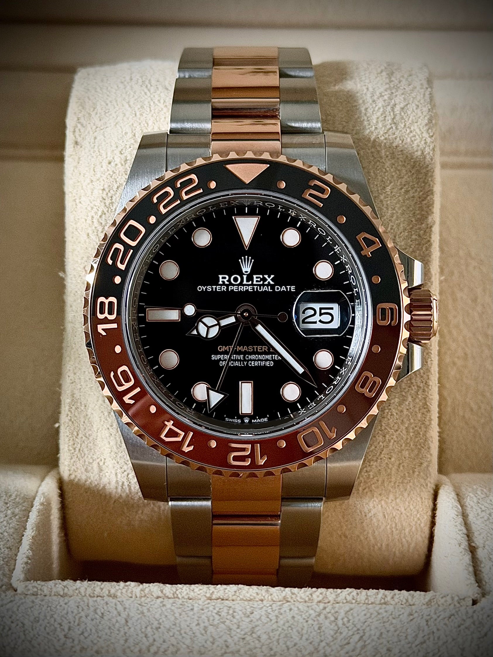 2022 ROLEX GMT MASTER II, ROOTBEER, 126711CHNR, FULL SET, INC GST