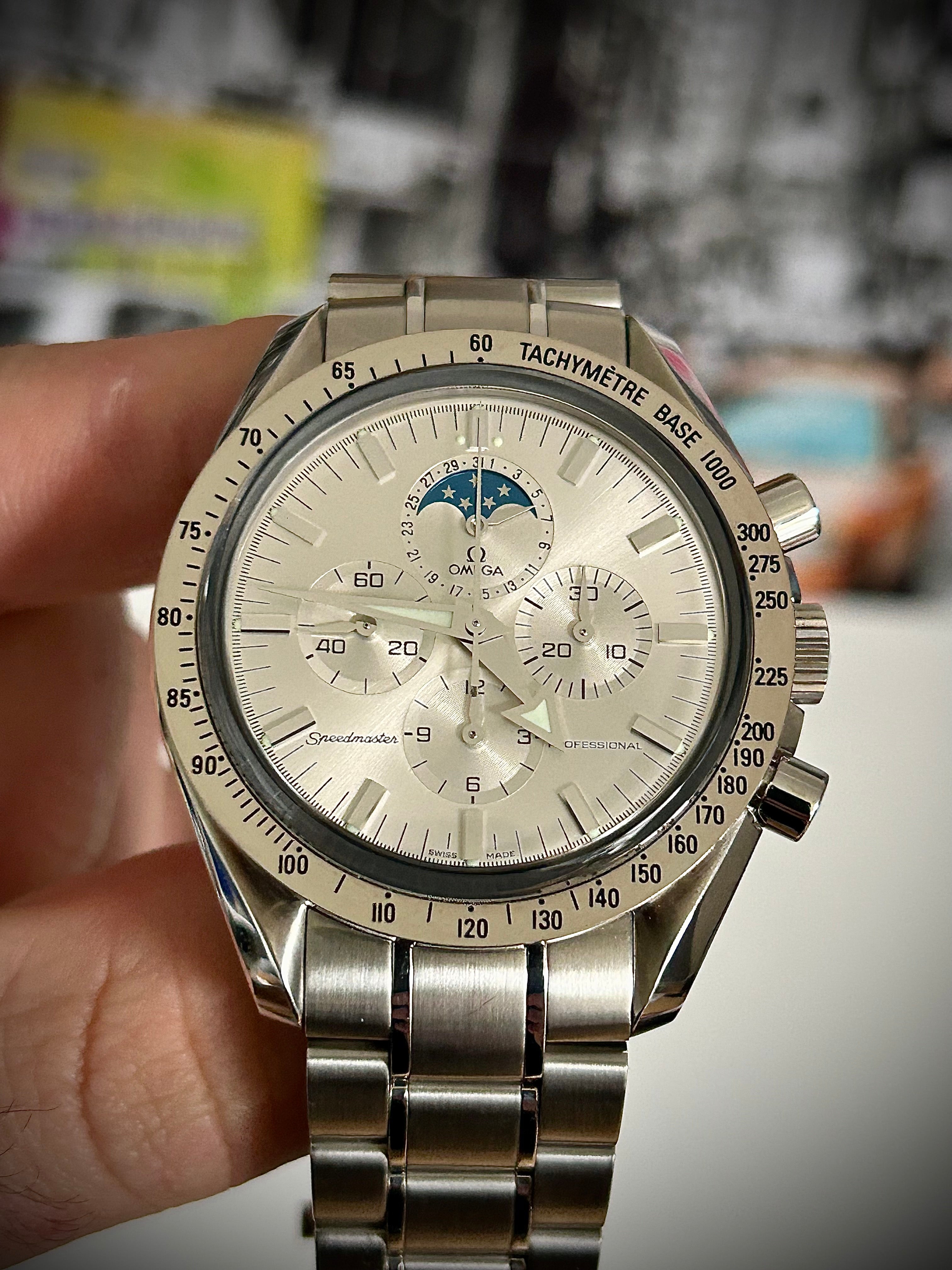 OMEGA SPEEDMASTER PROFESSIONAL MOONPHASE 3575.30.00, WATCH + UNCLE SEIKO STRAP, INC GST