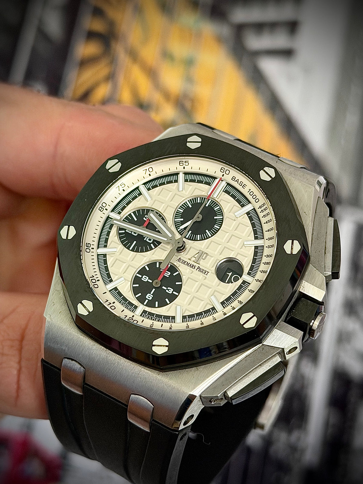 2015 AUDEMARS PIGUET ROYAL OAK OFFSHORE CHRONOGRAPH “PANDA”, 26400SO.OO.A002CA.01, FULL SET, OCTOBER 2025 SERVICE, INC GST