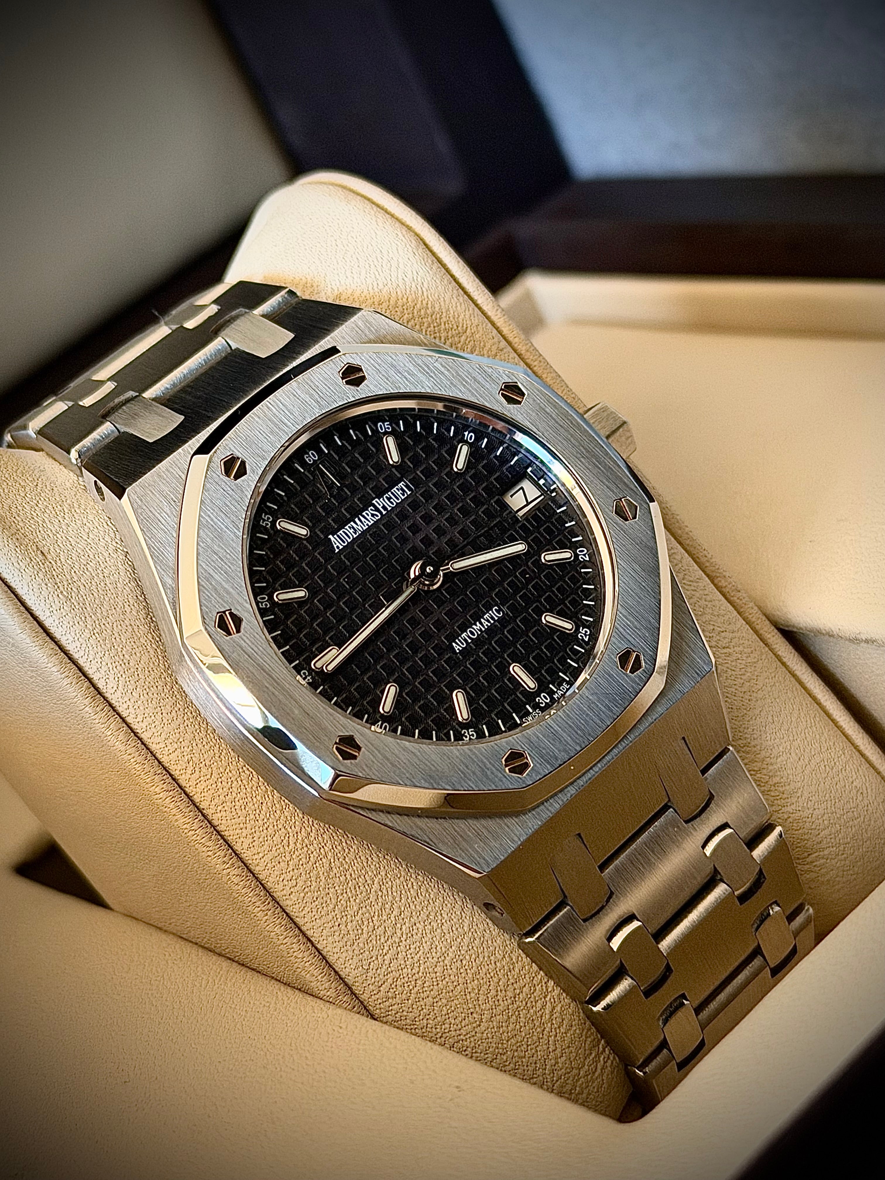 2008 AUDEMARS PIGUET ROYAL OAK, 14790ST, BLUE DIAL, BOX & PAPERS, INC GST
