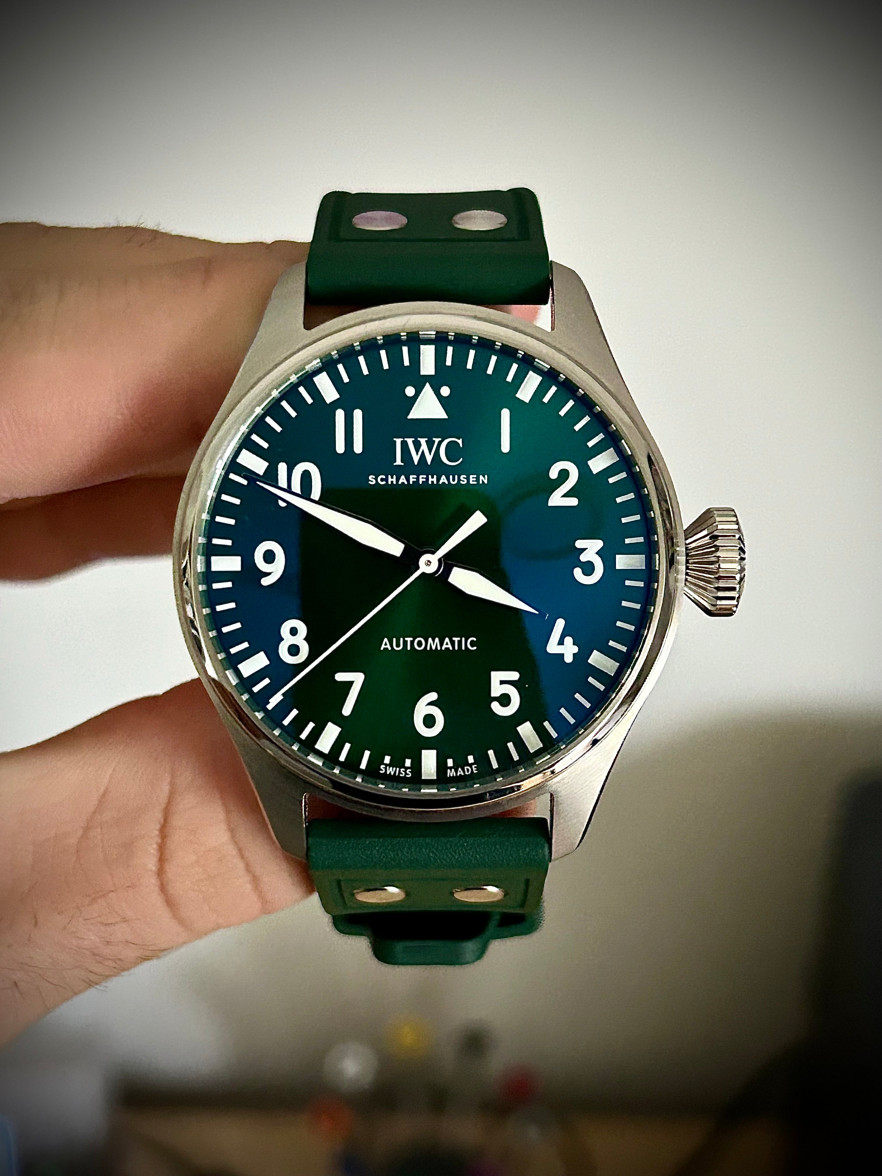 2022 IWC BIG PILOTS WATCH 43, GREEN DIAL, IW329306, FULL SET, INC GST