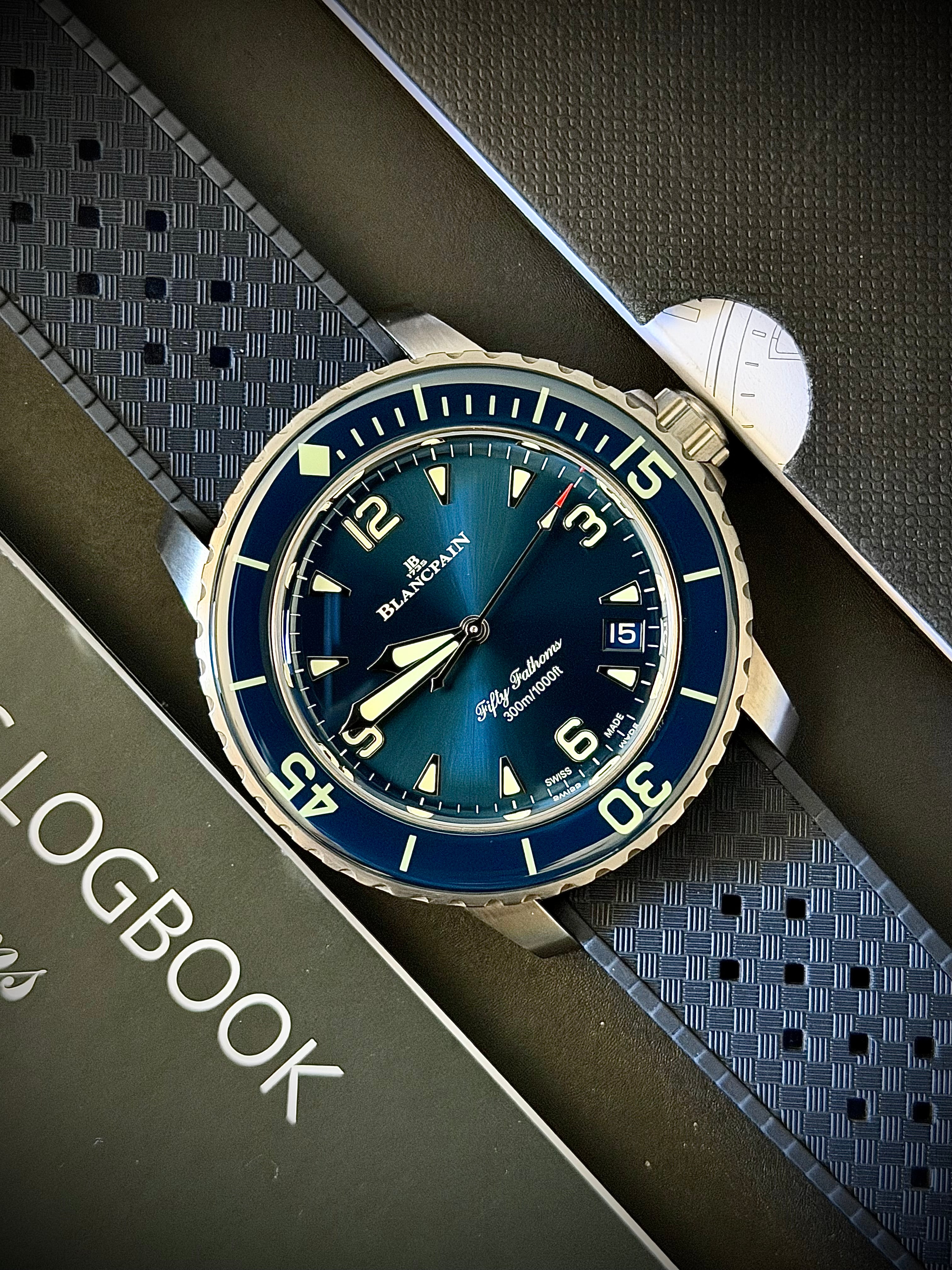 2025 BLANCPAIN FIFTY FATHOMS AUTOMATIQUE, 5010-12B40-O64B, BLUE DIAL, FULL SET, INC GST