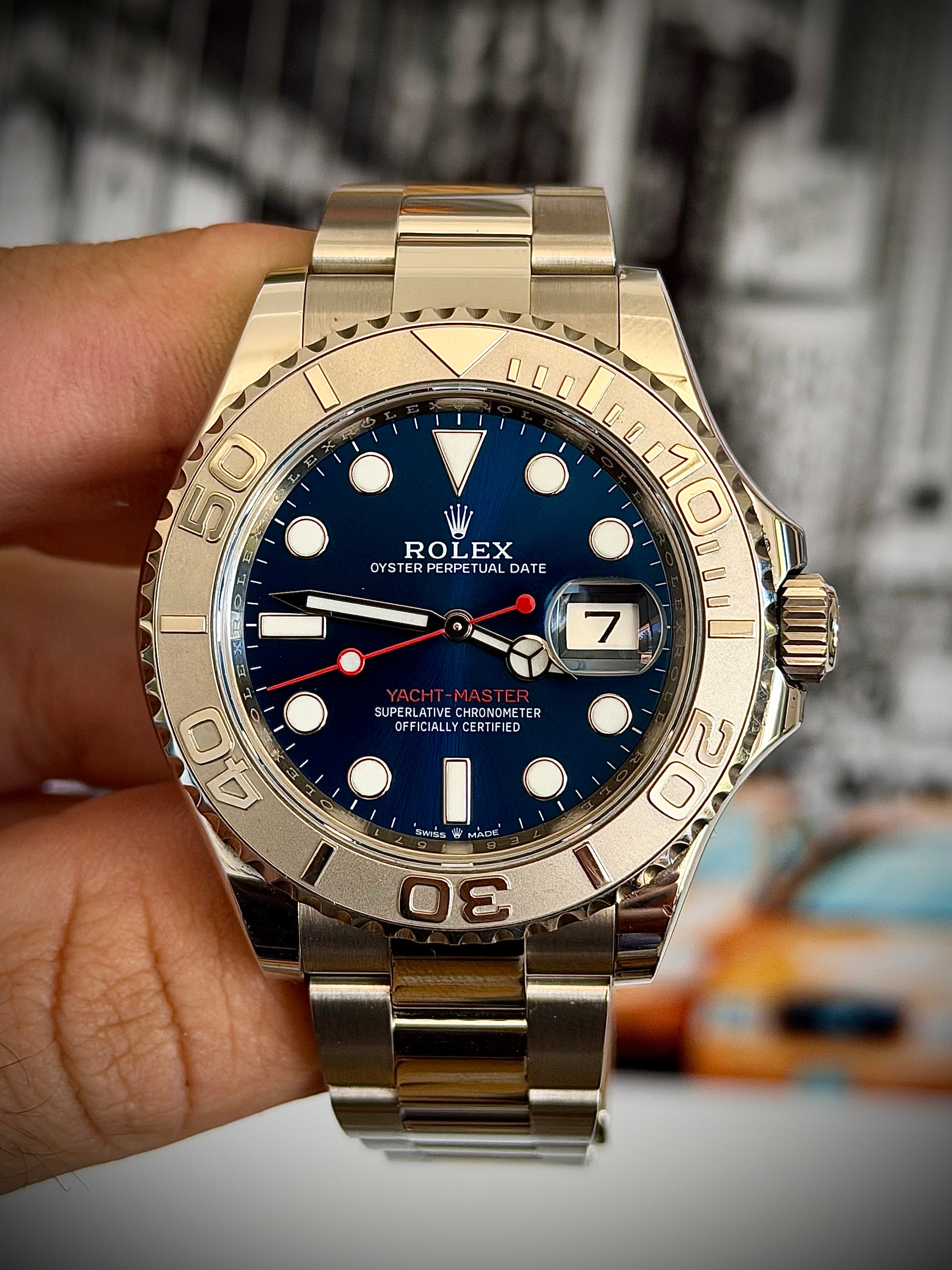 2022 ROLEX YACHT-MASTER 40, BLUE DIAL, 126622, BOX AND PAPERS, INC GST