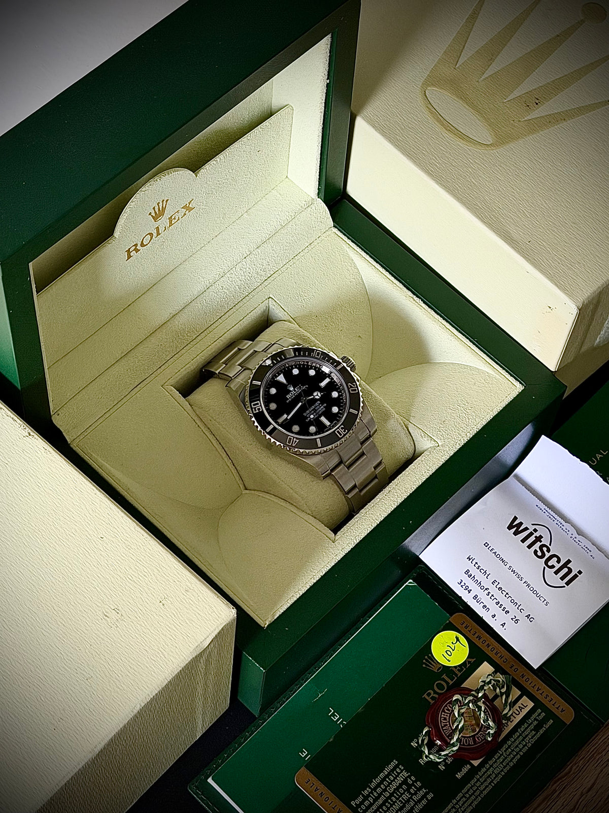 2013 ROLEX SUBMARINER, 114060, NO DATE, BOX & PAPERS, EXCELLENT CONDITION, INC GST