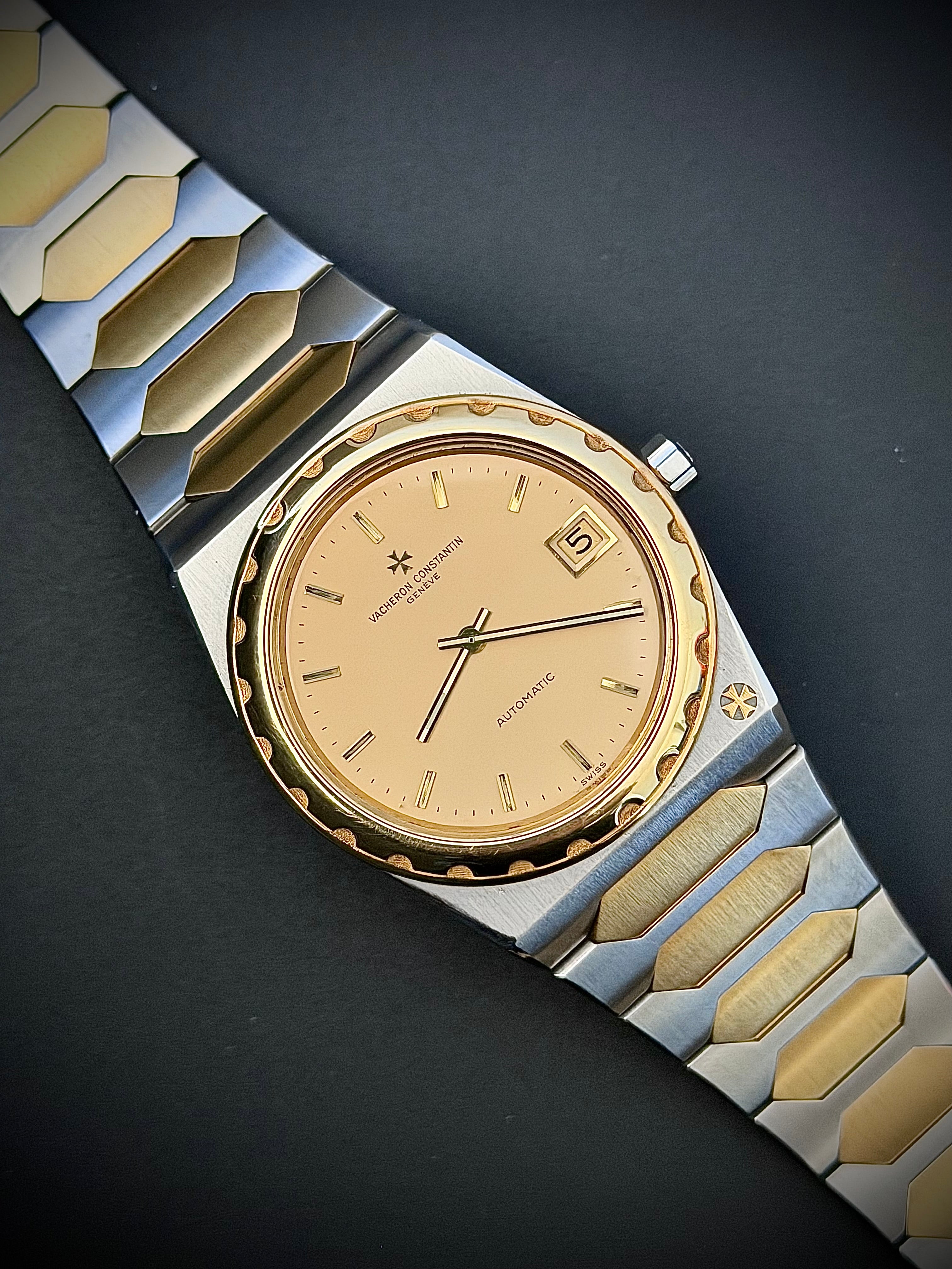 CIRCA 1982 VACHERON CONSTANTIN 222 JUMBO, 44018/411, TWO-TONE, CHAMPAGNE DIAL, LIMITED TO 100, WATCH & BOX, INC GST