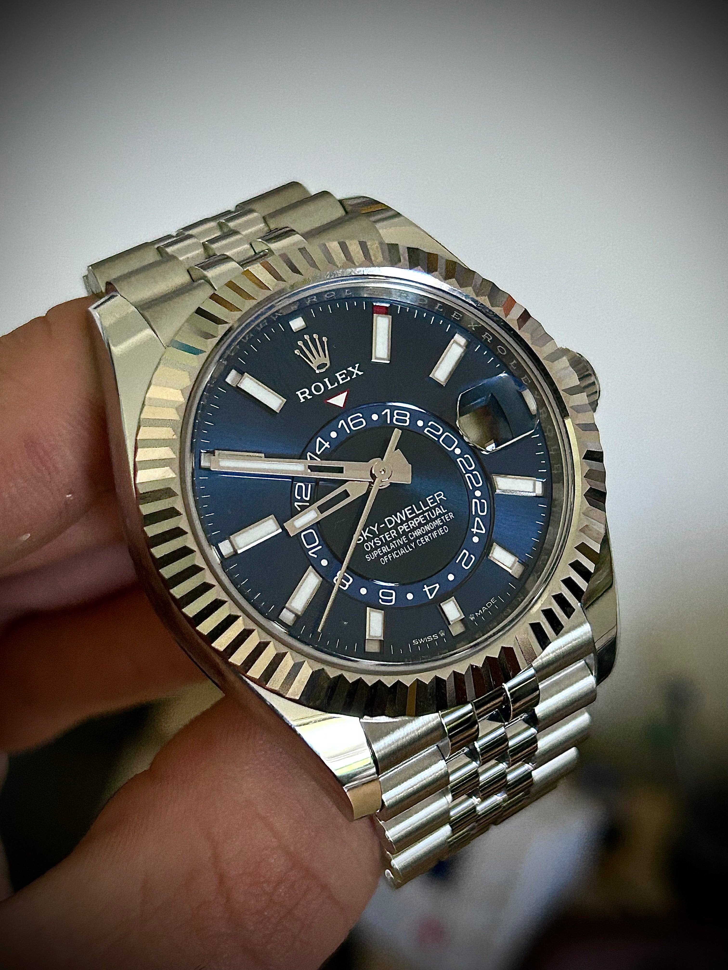 2025 ROLEX SKY DWELLER, BLUE DIAL, JUBILEE, 336934, FULL SET, INC GST