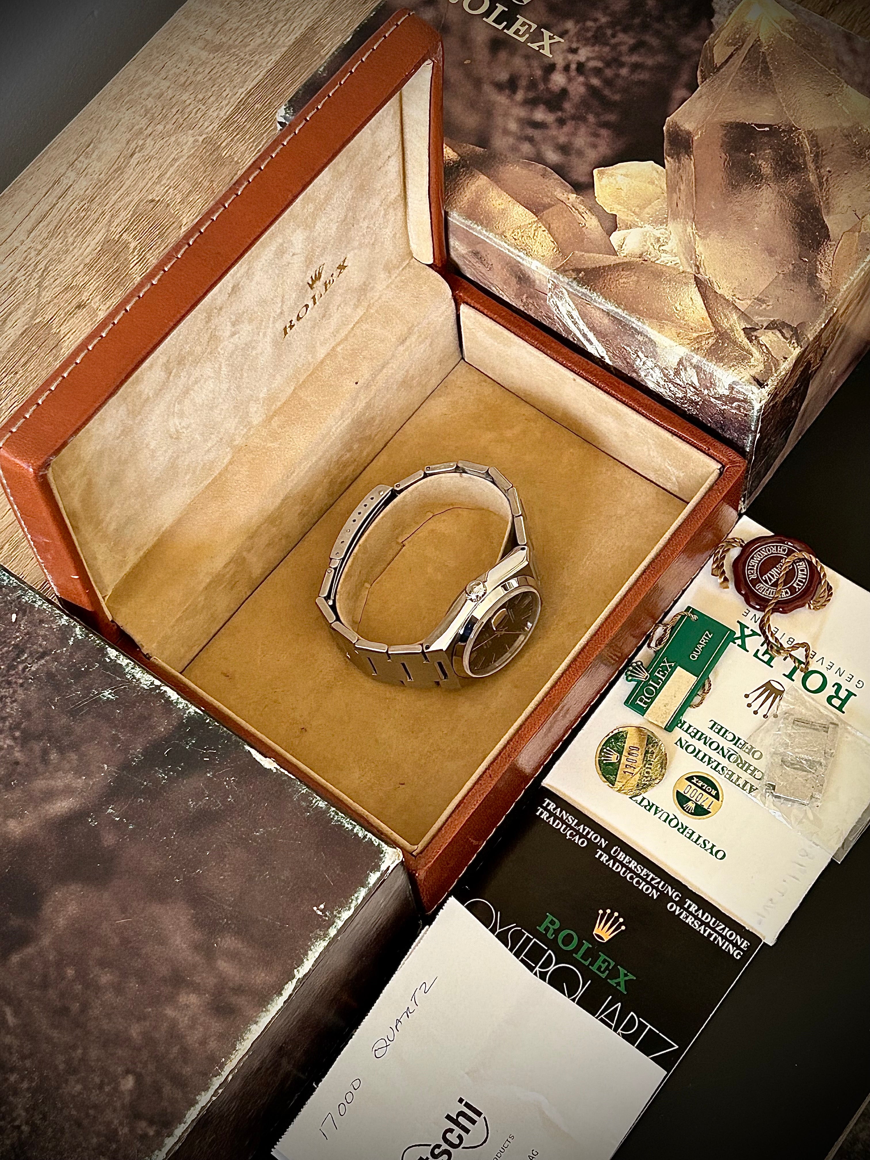 1984 ROLEX OYSTERQUARTZ, 17000, FULL SET, INC GST