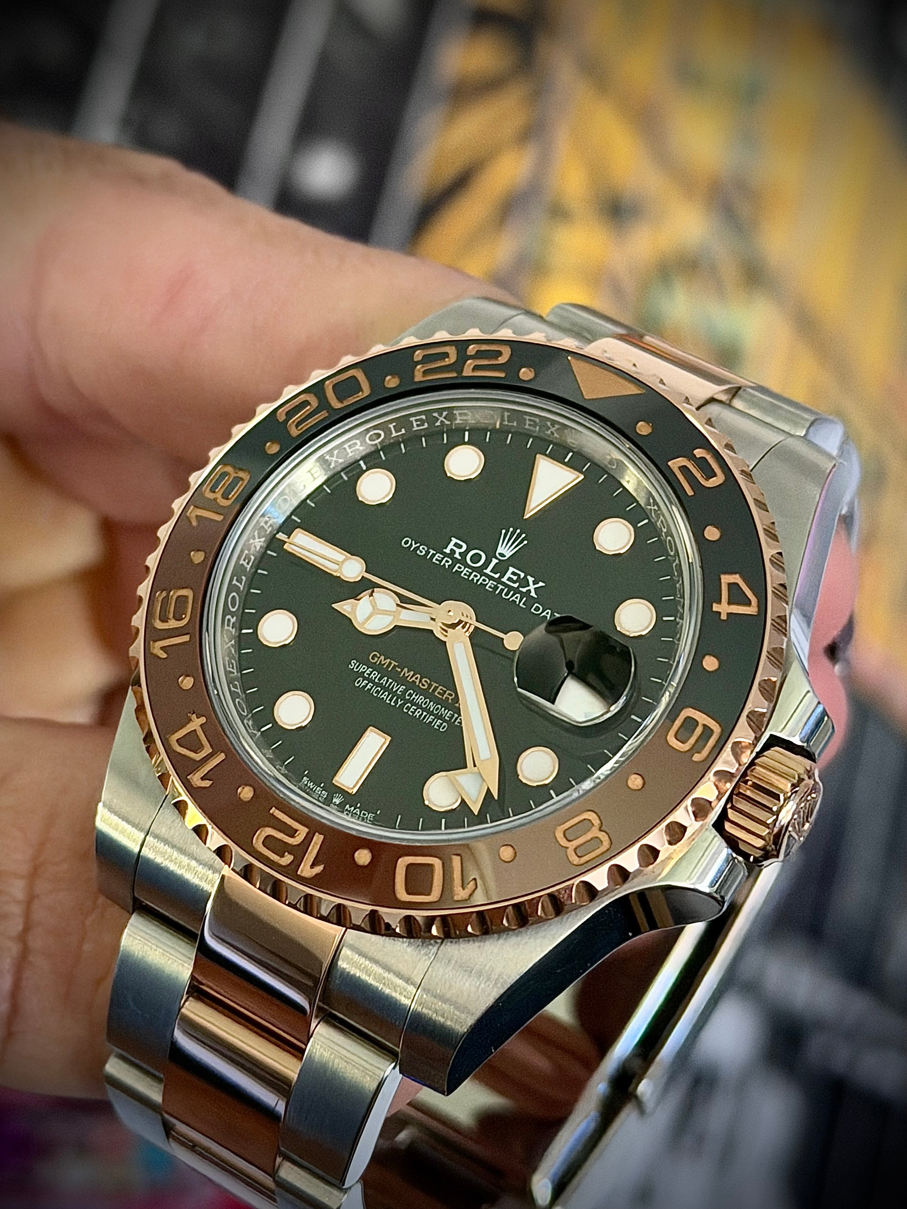 2018 ROLEX GMT MASTER II, ROOTBEER, 126711CHNR, FULL SET, INC GST