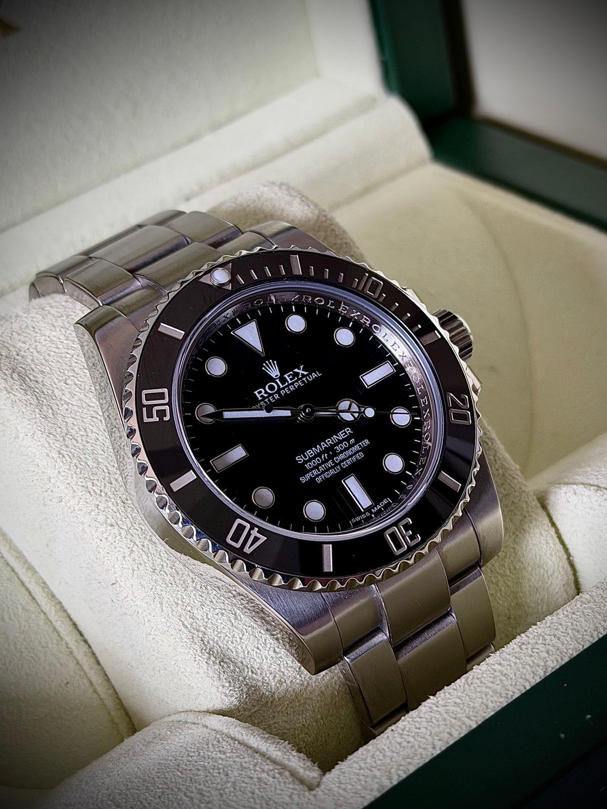 2013 ROLEX SUBMARINER, 114060, NO DATE, BOX & PAPERS, EXCELLENT CONDITION, INC GST