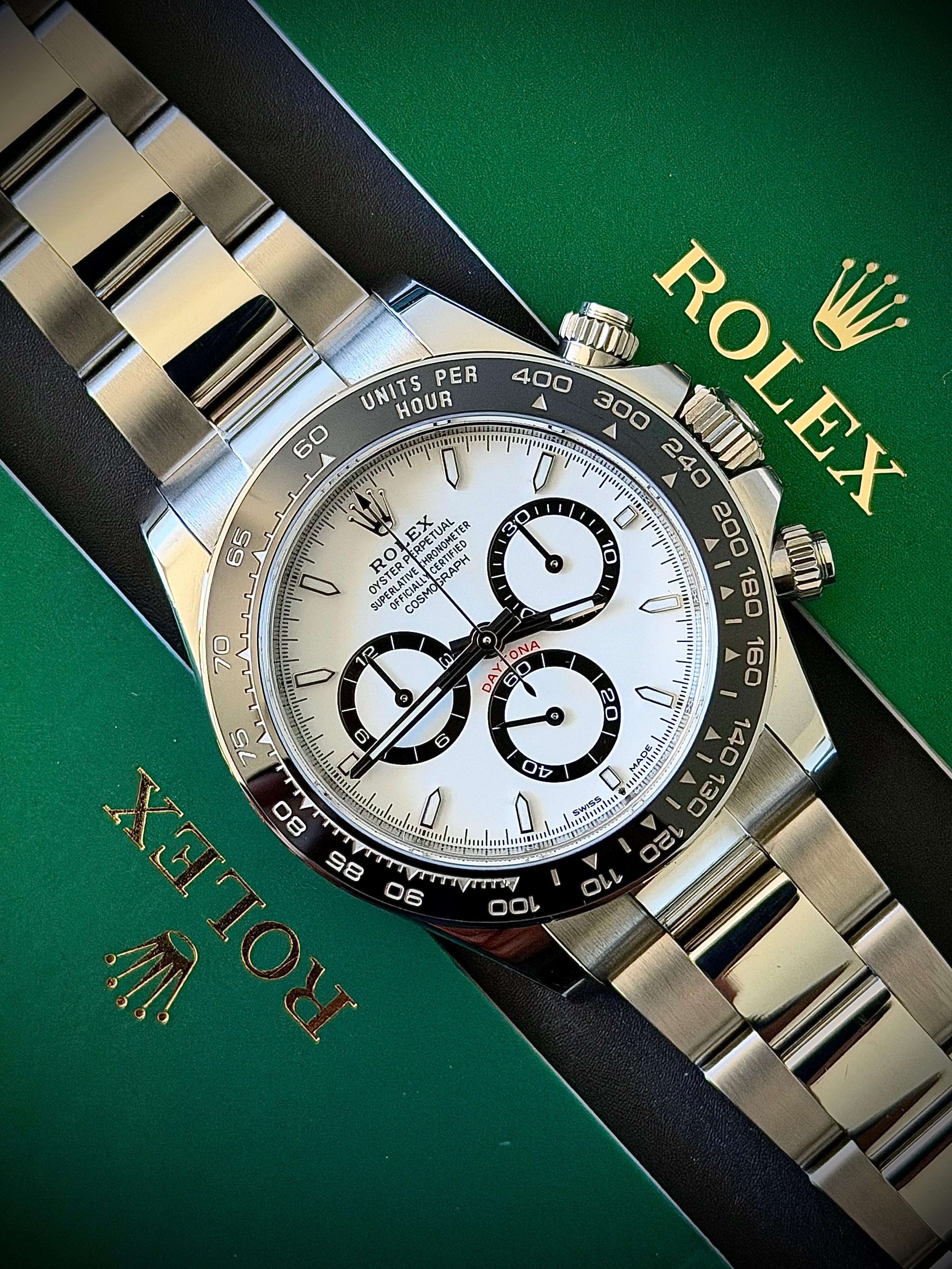 2024 ROLEX COSMOGRAPH DAYTONA, “PANDA” 126500LN, FULL SET, INC GST