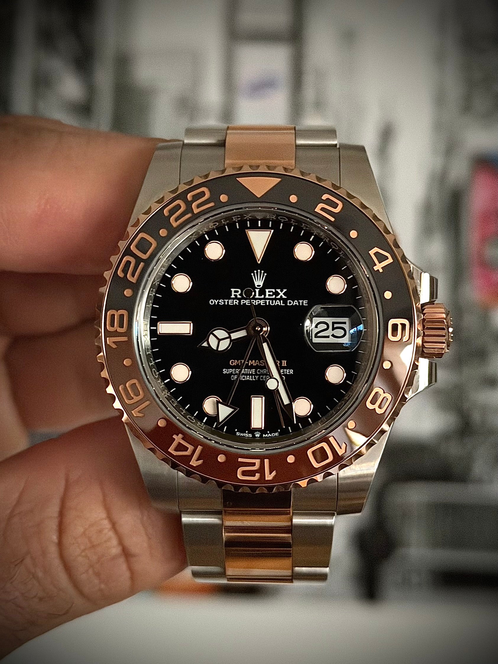 2022 ROLEX GMT MASTER II, ROOTBEER, 126711CHNR, FULL SET, INC GST