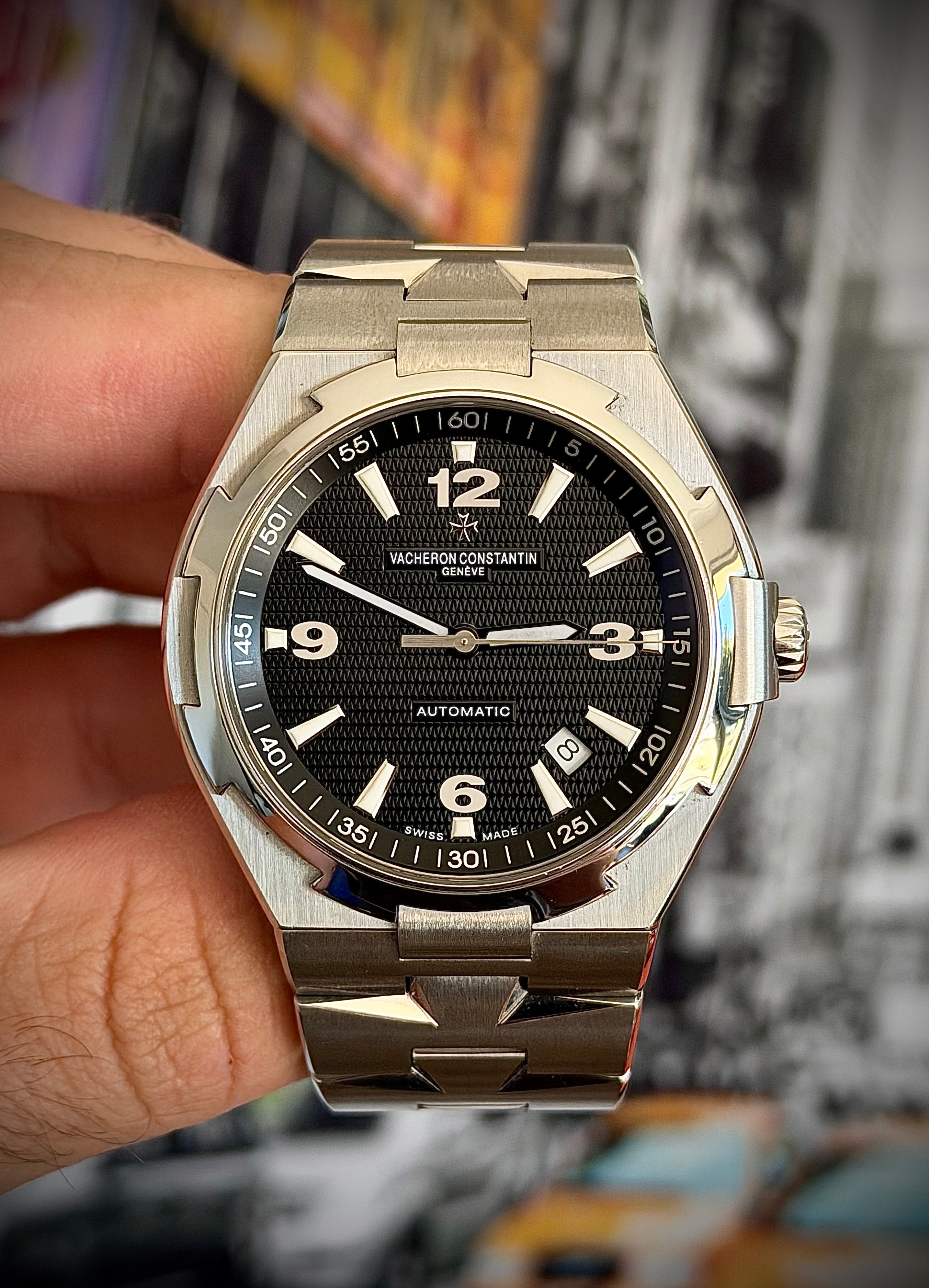 2007 VACHERON CONSTANTIN OVERSEAS, 47040/B01A-9094, BLACK DIAL, FULL SET, INC GST