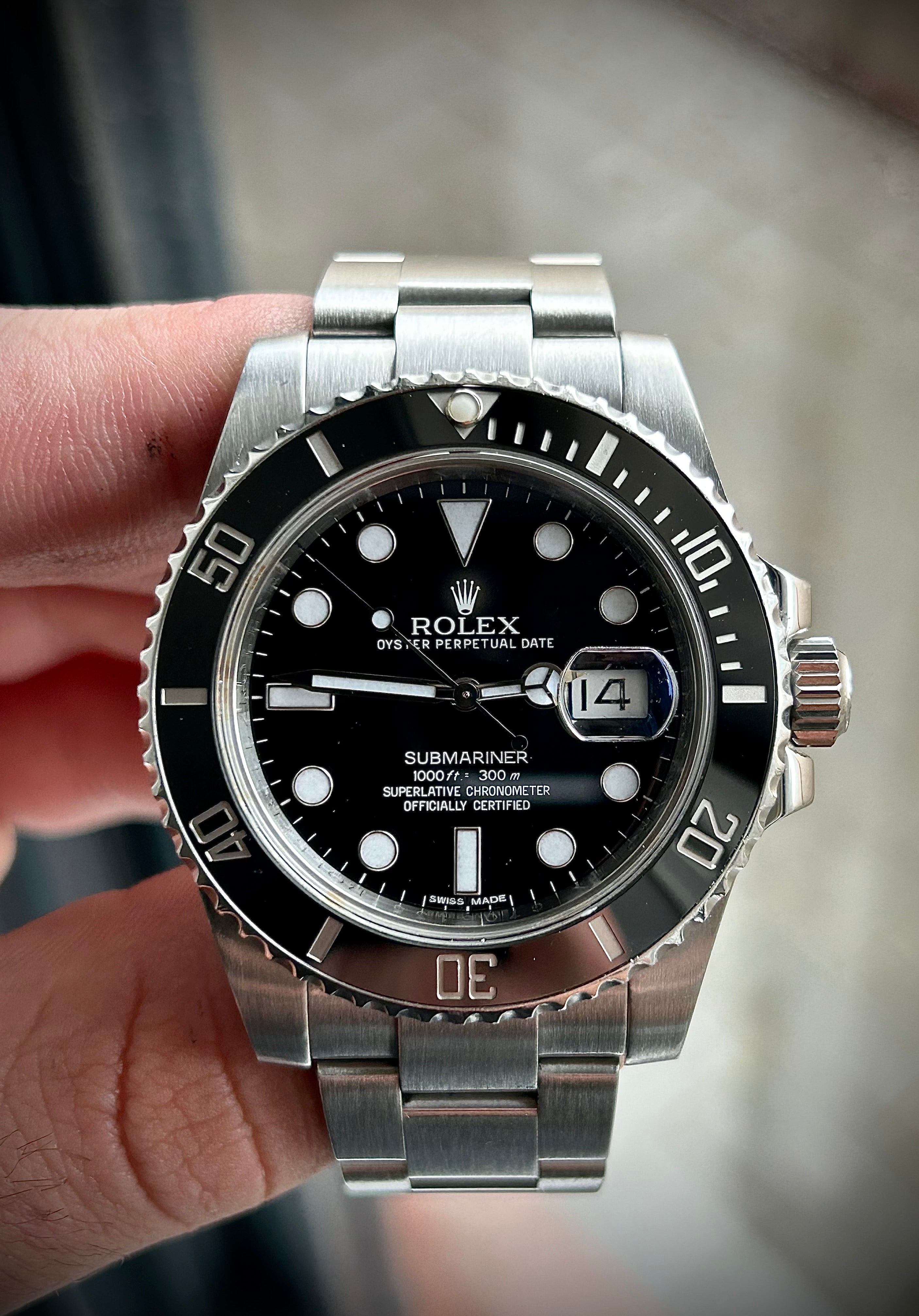 2012 ROLEX SUBMARINER DATE 116610LN, 2018 RSC SERVICE, FULL SET, INC GST