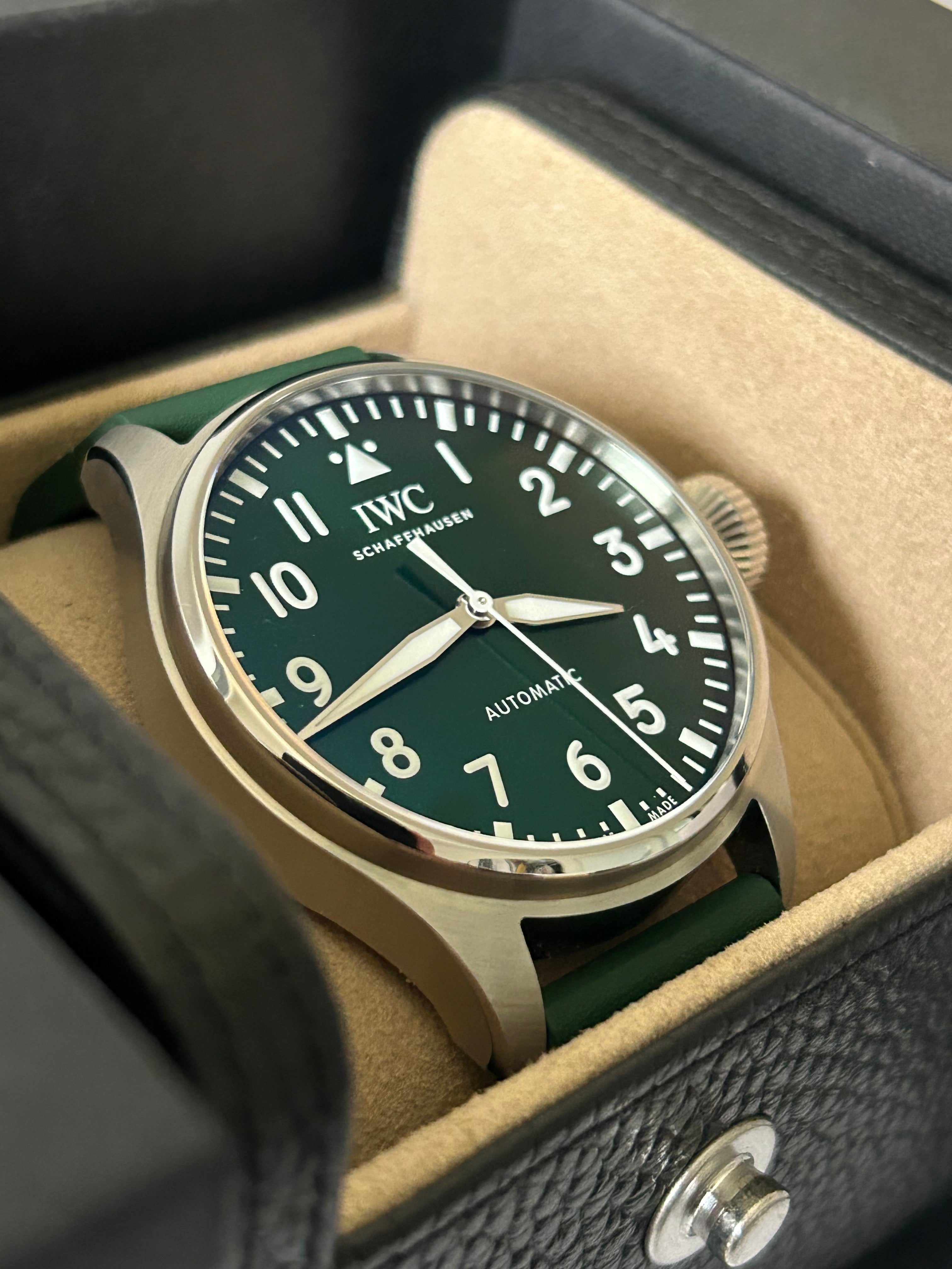 2022 IWC BIG PILOTS WATCH 43, GREEN DIAL, IW329306, FULL SET, INC GST