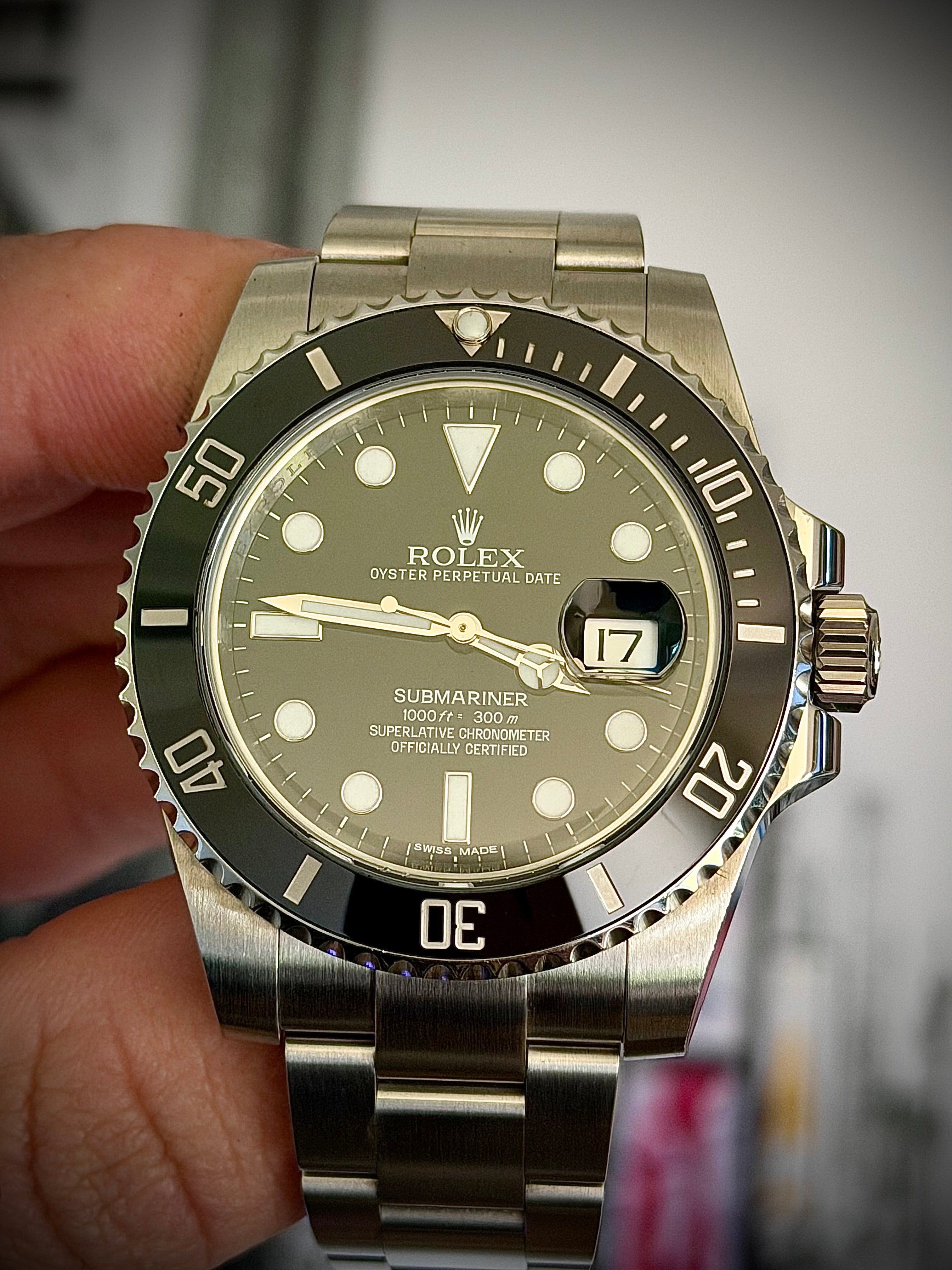 2014 ROLEX SUBMARINER DATE, 116610LN, ONE OWNER, FULL SET, LOCAL STOCK, INC GST