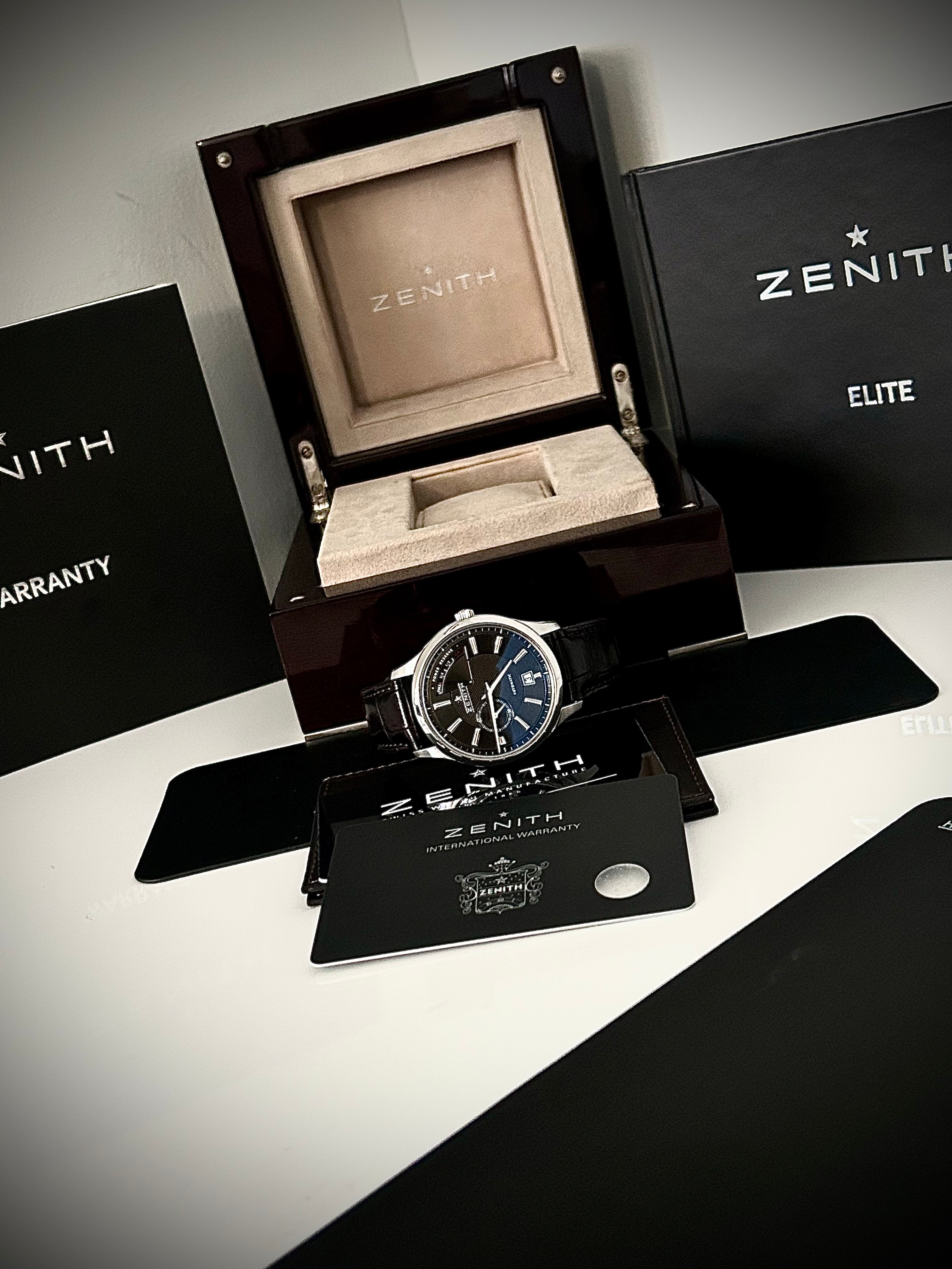 ZENITH ELITE CAPTAIN POWER RESERVE, FULL SET, INC GST
