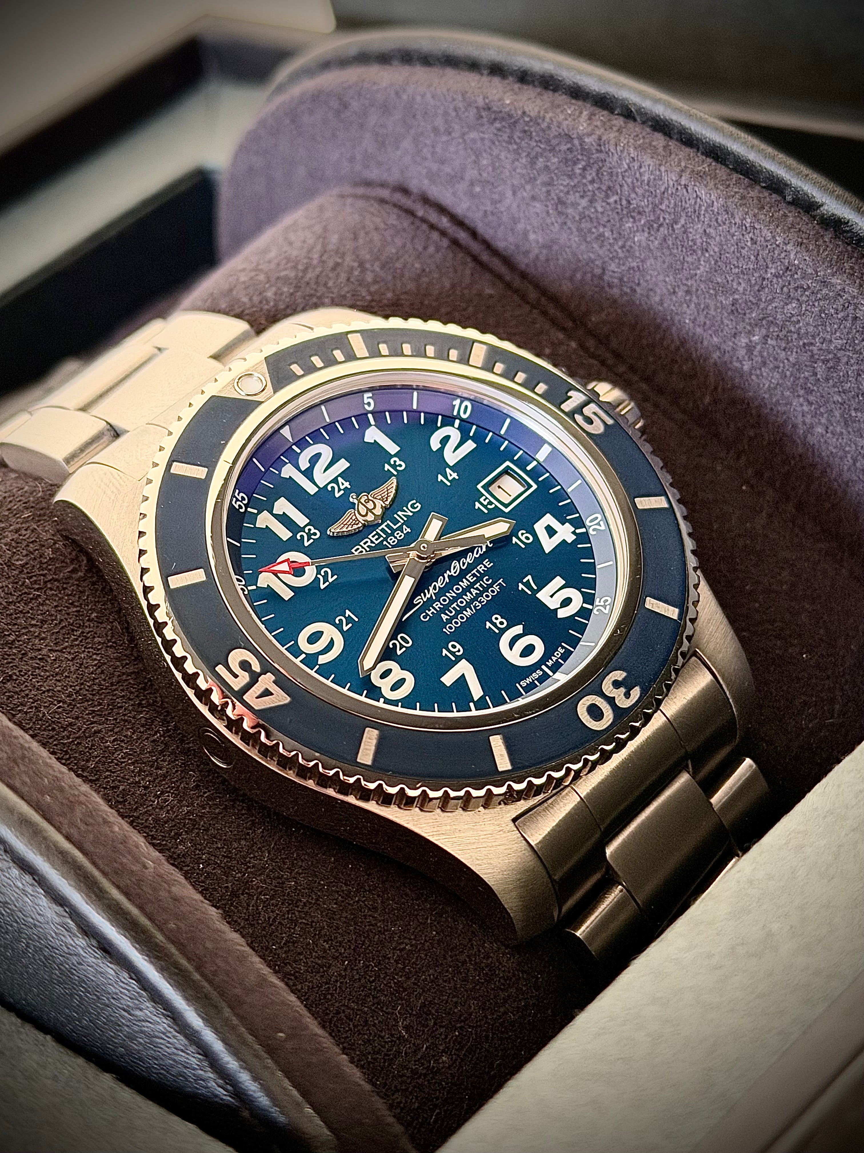 2019 BREITLING SUPEROCEAN 44, A17392D8/C910, BOX AND PAPERS, INC GST