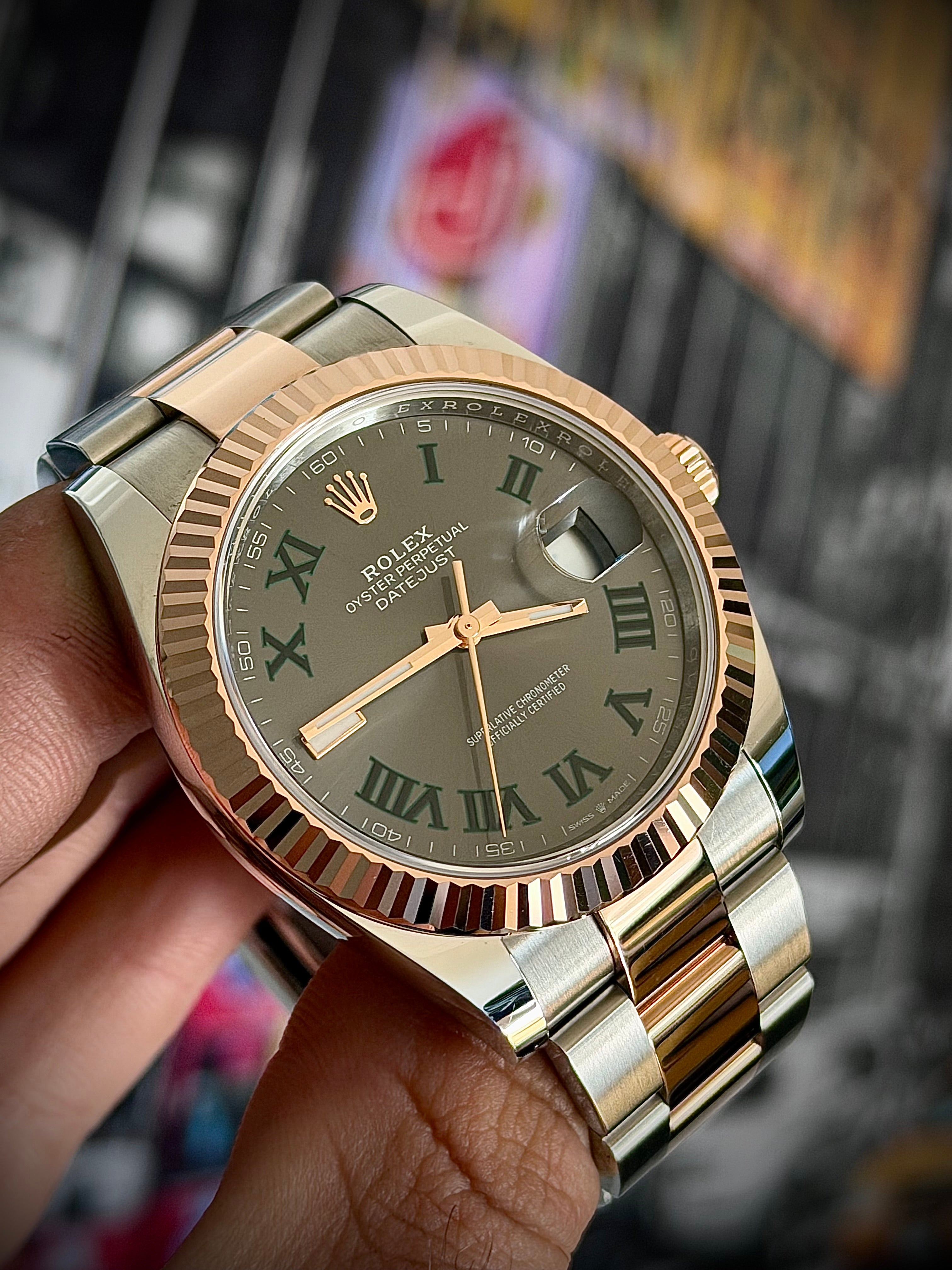 2026 ROLEX DATEJUST 41, WIMBLEDON, 126331, FULL SET, INC GST