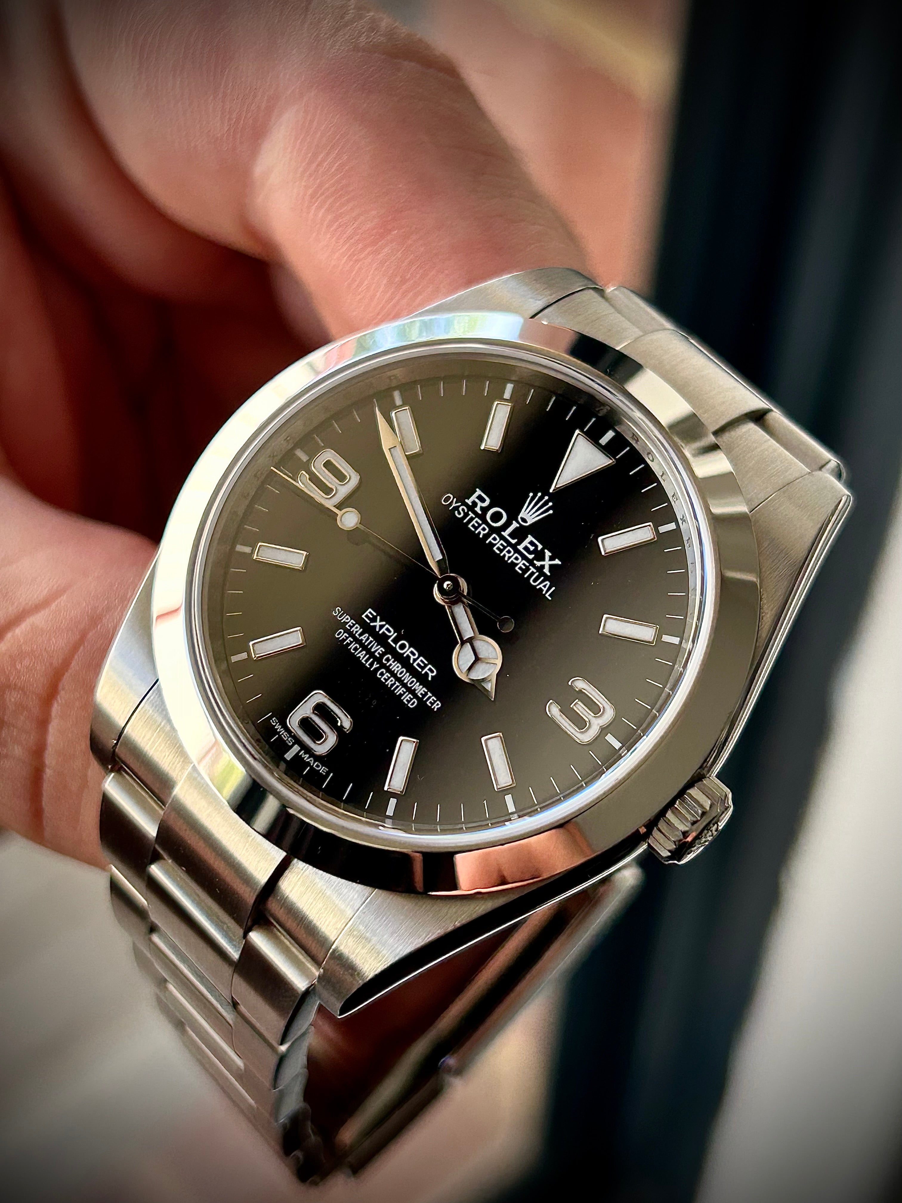 2013 ROLEX EXPLORER 39, 214270, WITH RSC, FULL SET, INC GST