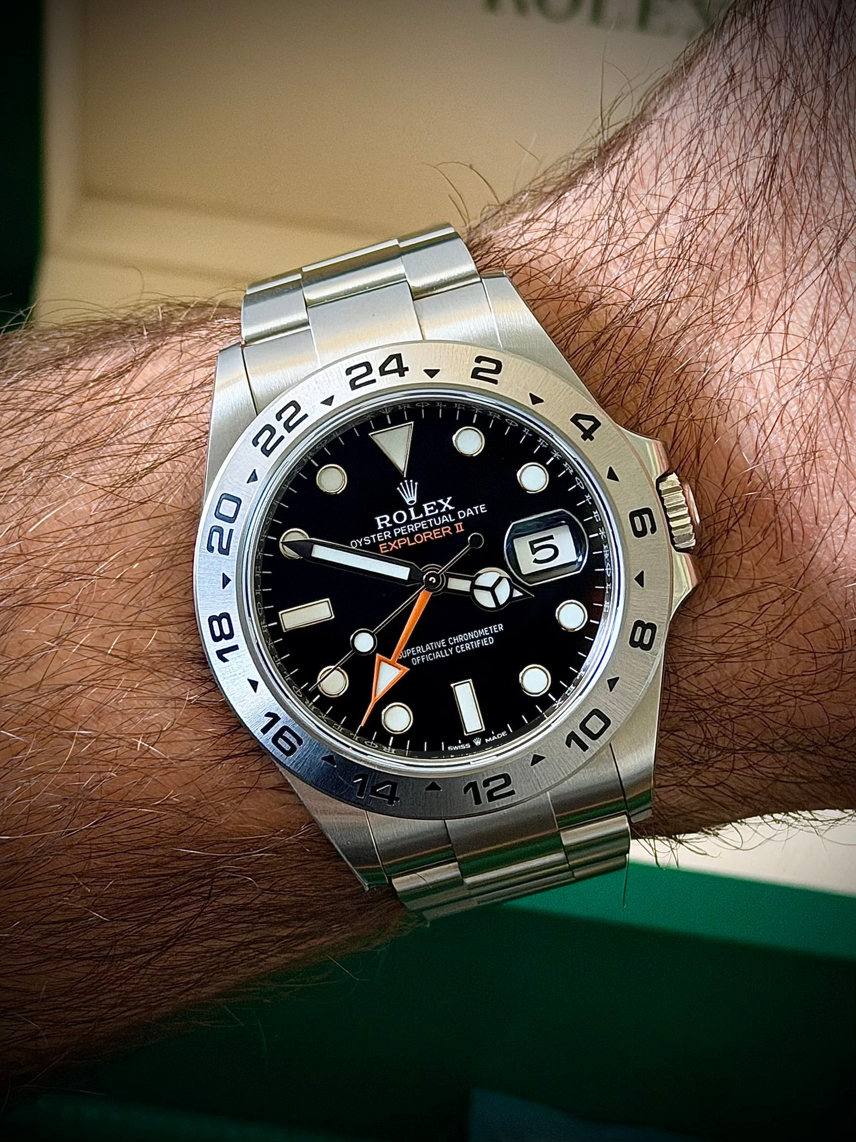 2025 ROLEX EXPLORER II, 226570, BLACK DIAL, FULL SET, INC GST