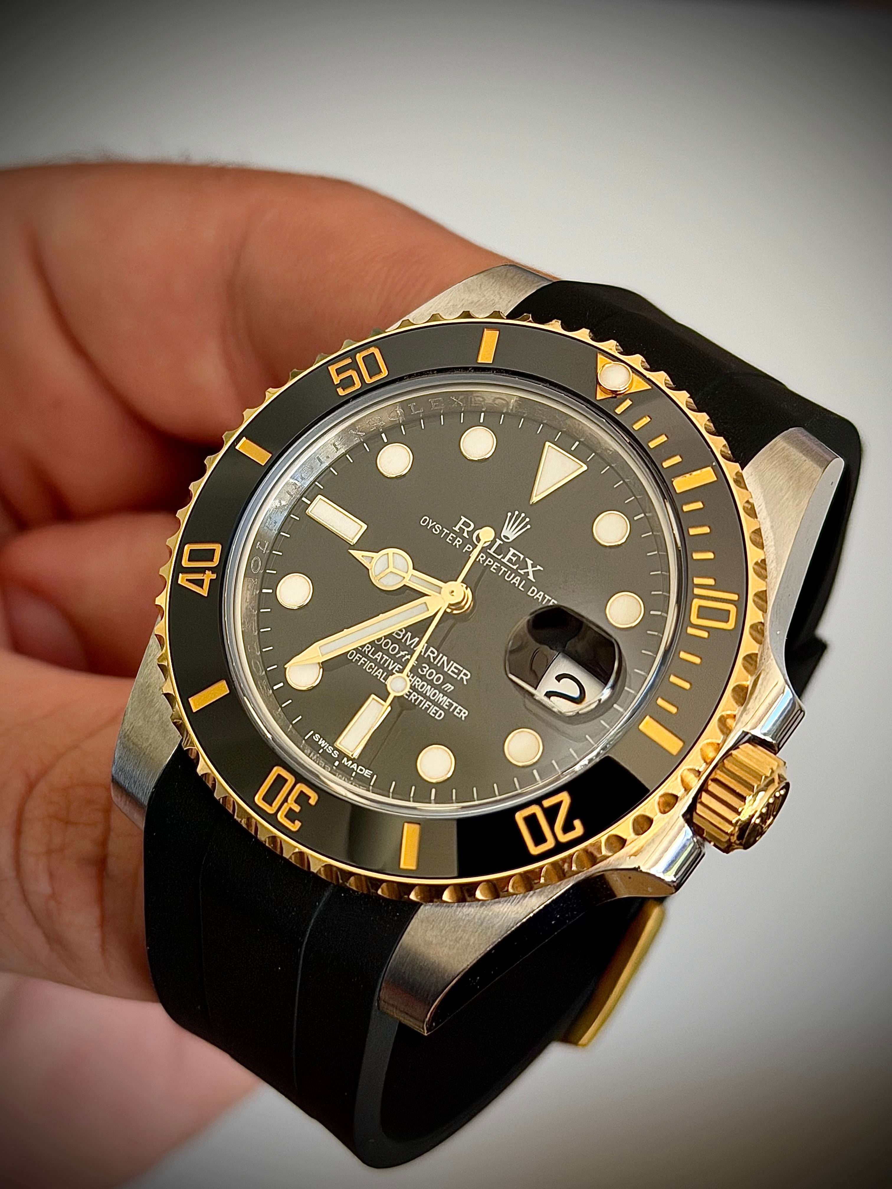 2015 ROLEX SUBMARINER DATE, 116613LN, FULL SET (NO BRACELET), INC GST