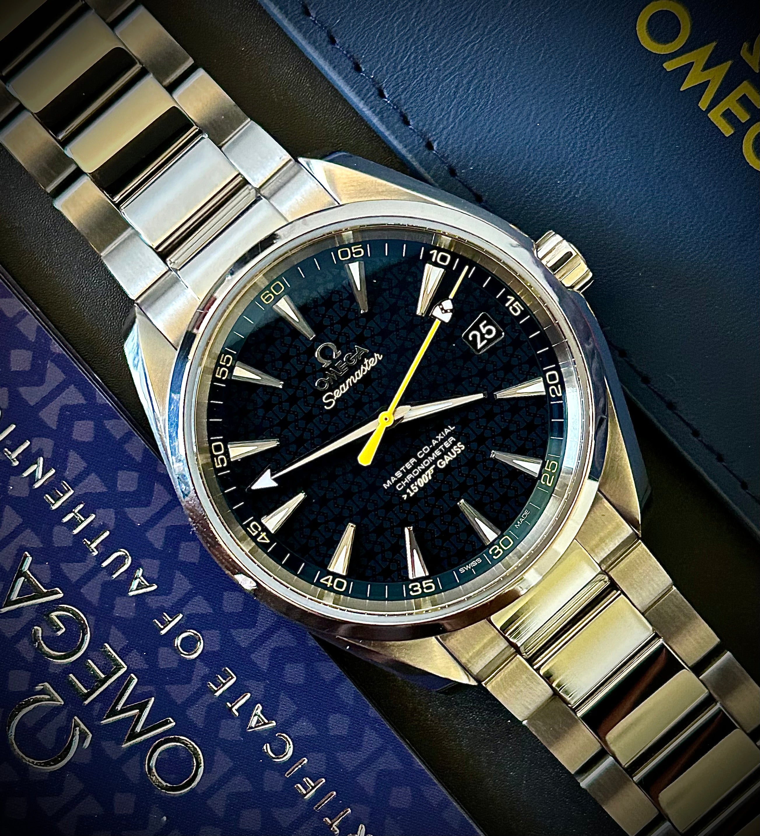 2016 OMEGA SEAMASTER AQUA TERRA, JAMES BOND 007 “SPECTRE”, FULL SET, INC GST